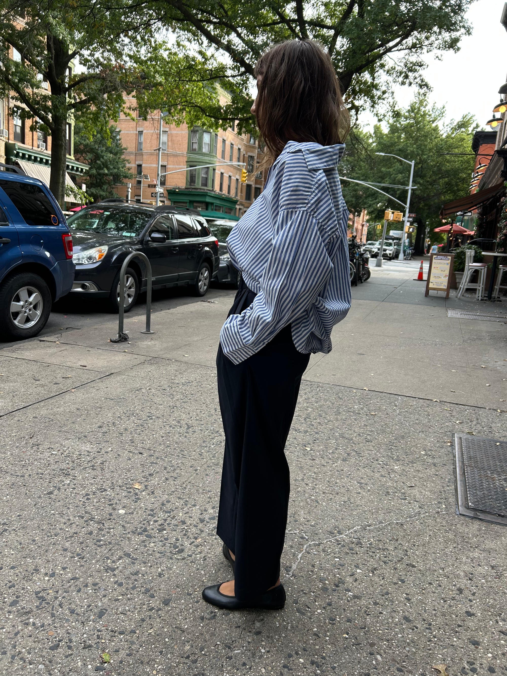 Karl Woven Trousers in Navy