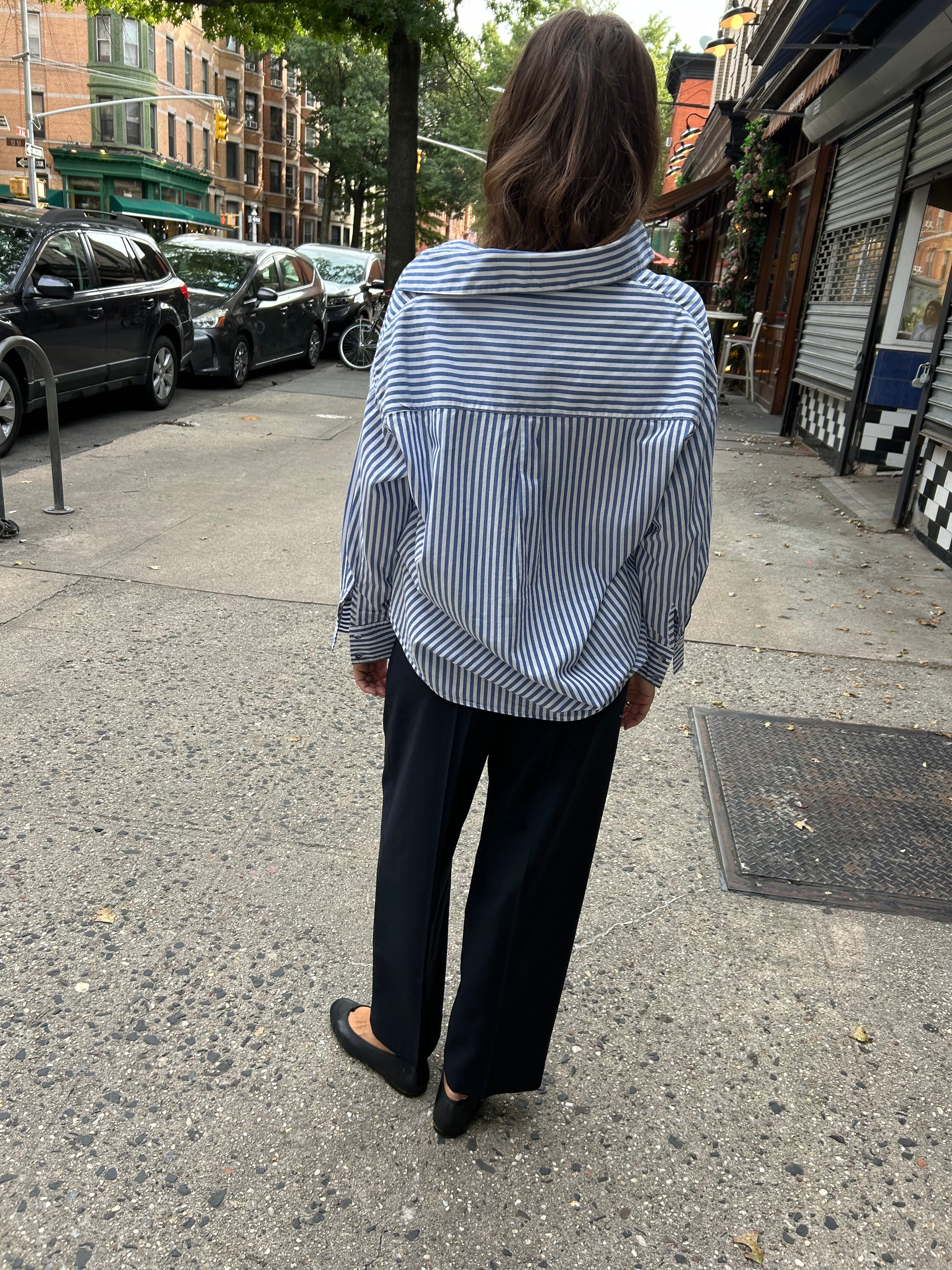 Karl Woven Trousers in Navy