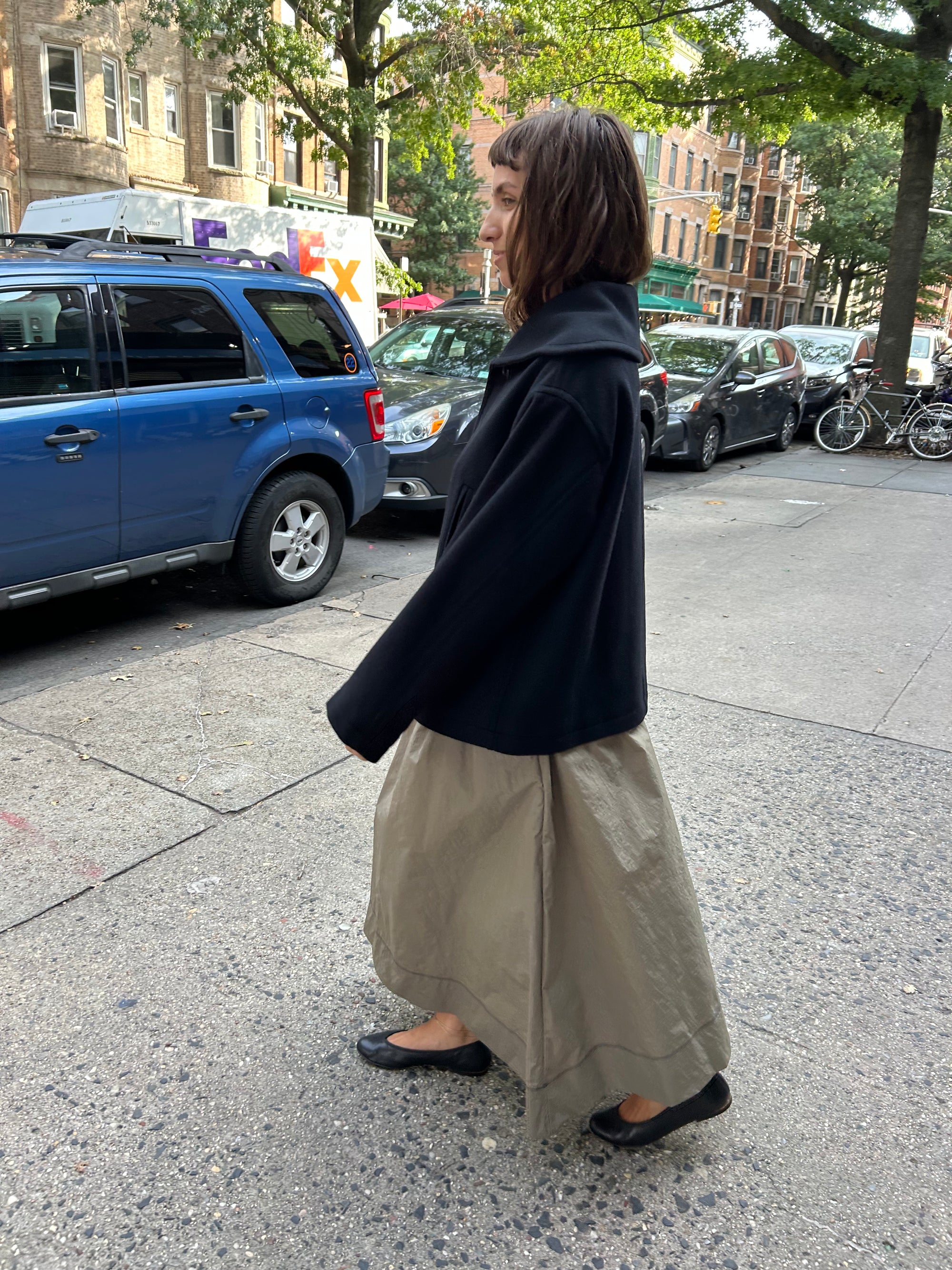 My Sailor Woven Coat in Black