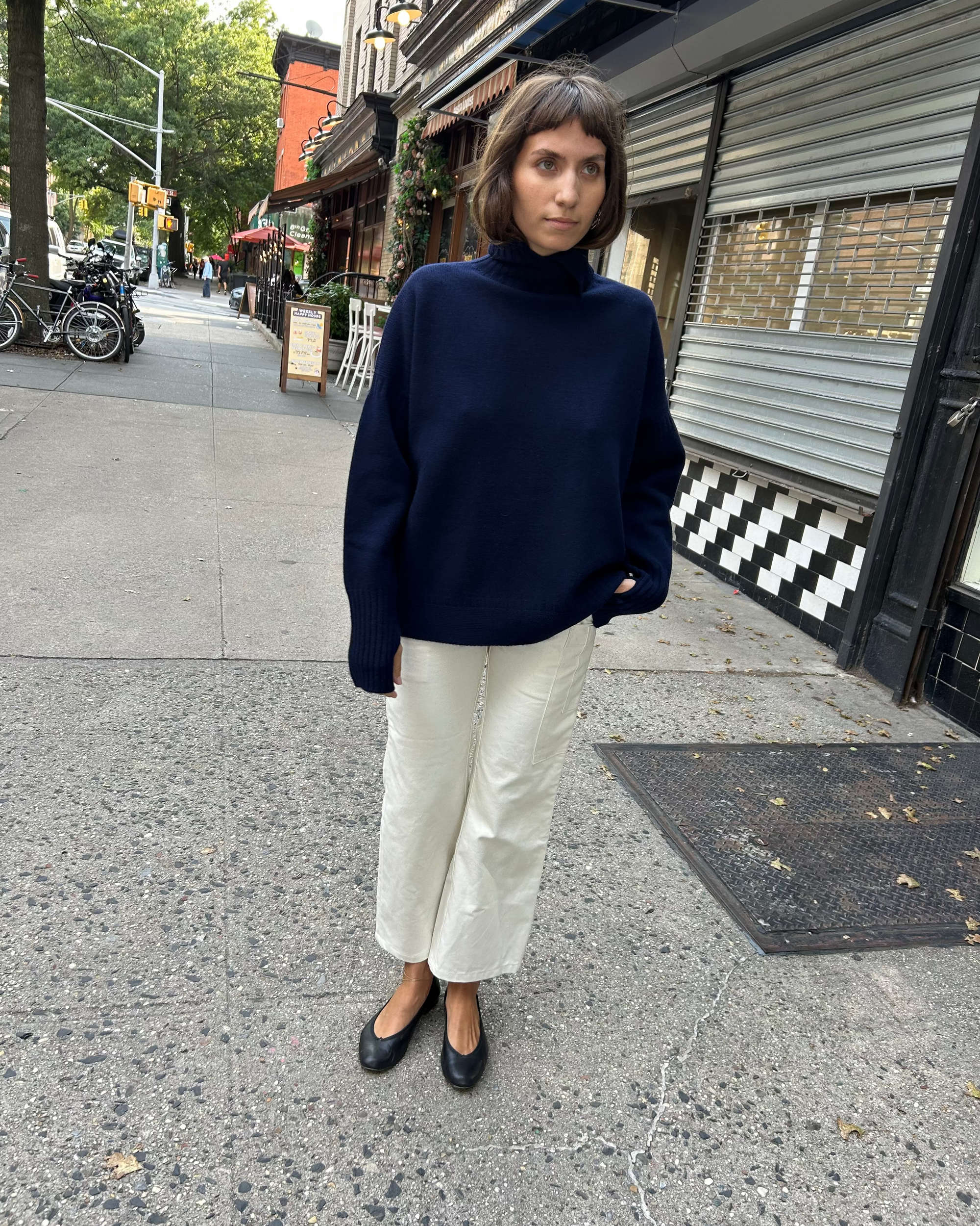 Japanese Denim in Chalk White