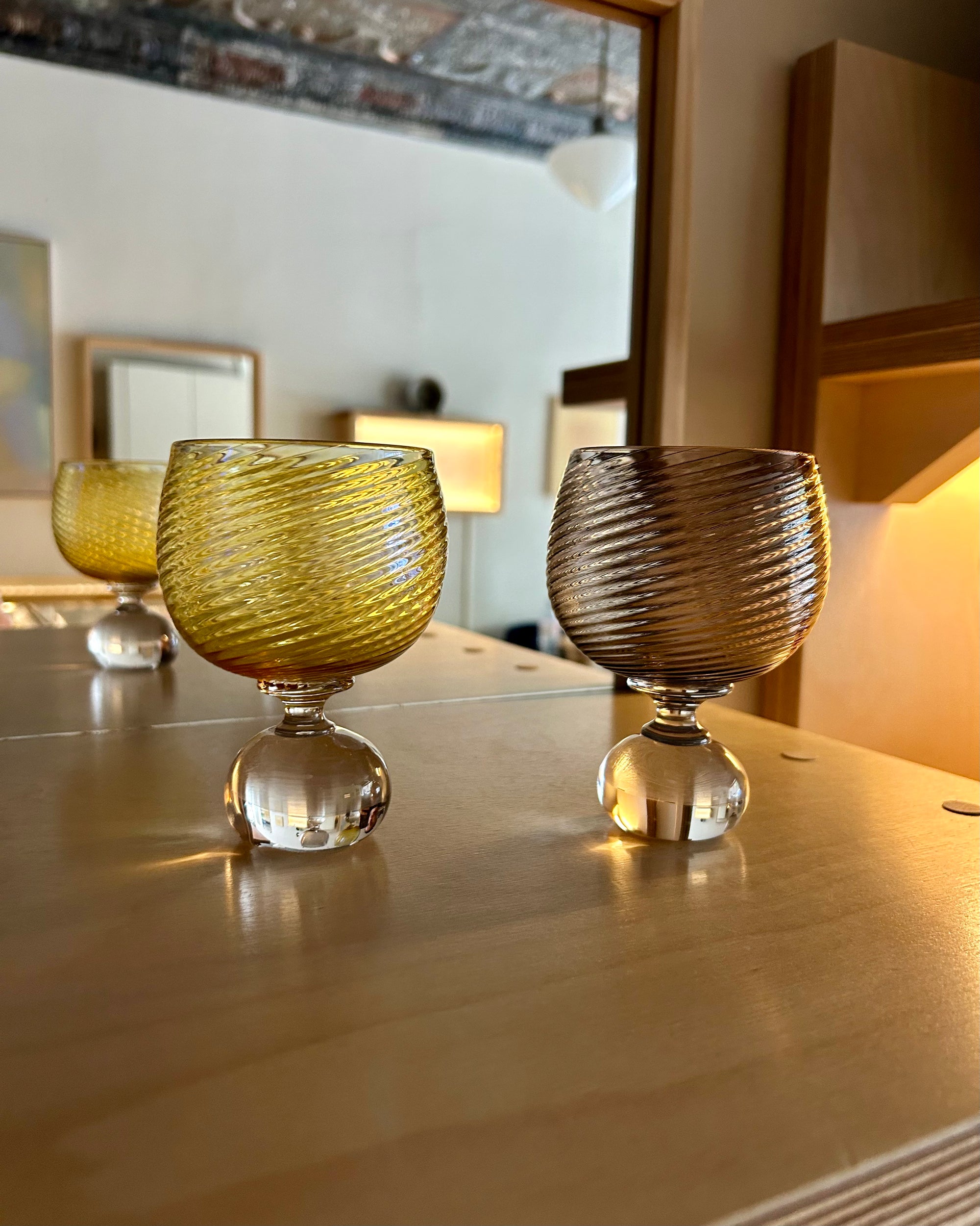 Textured Rock Goblet in Brilliant Gold