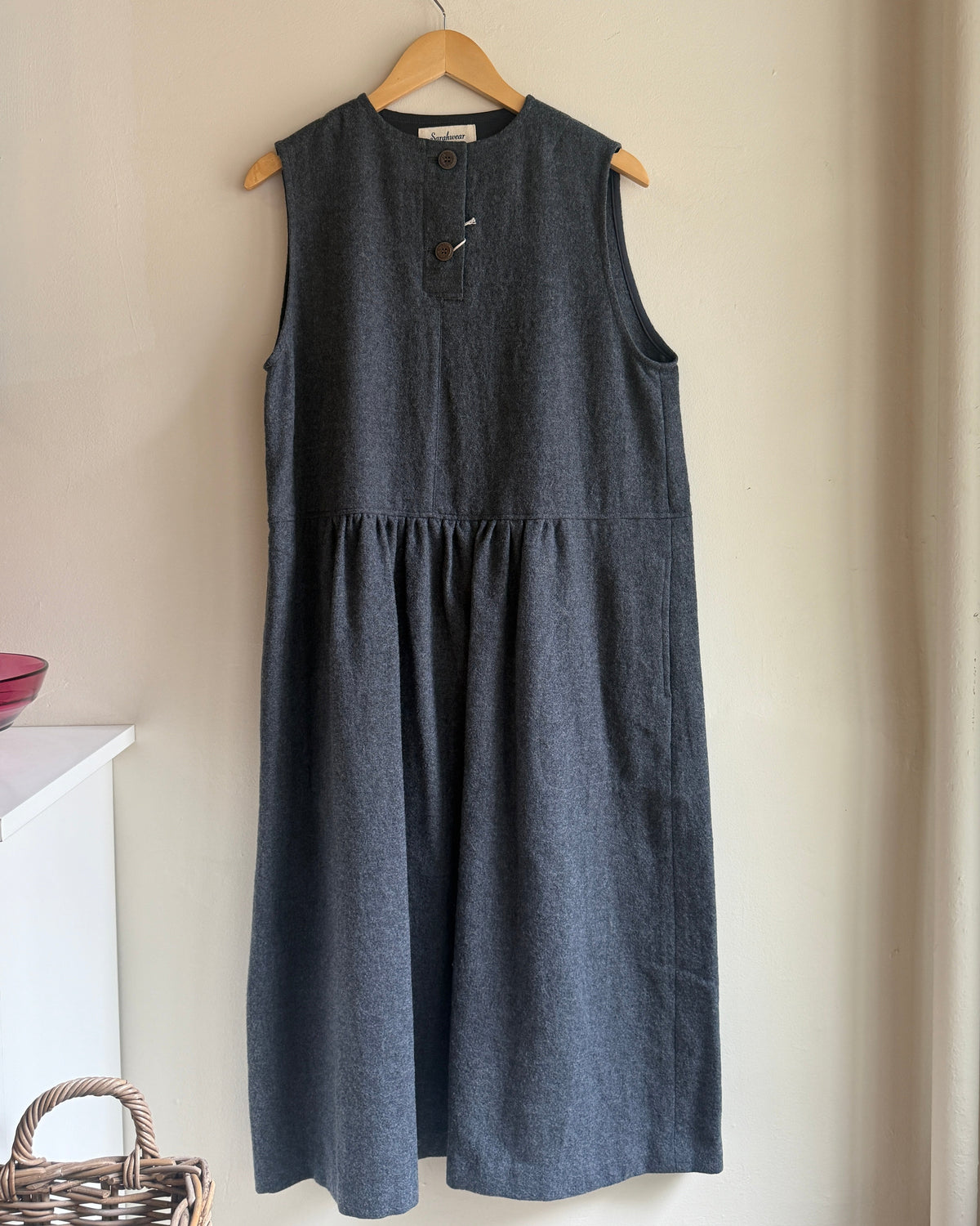 Refined Twill Dress in Grey
