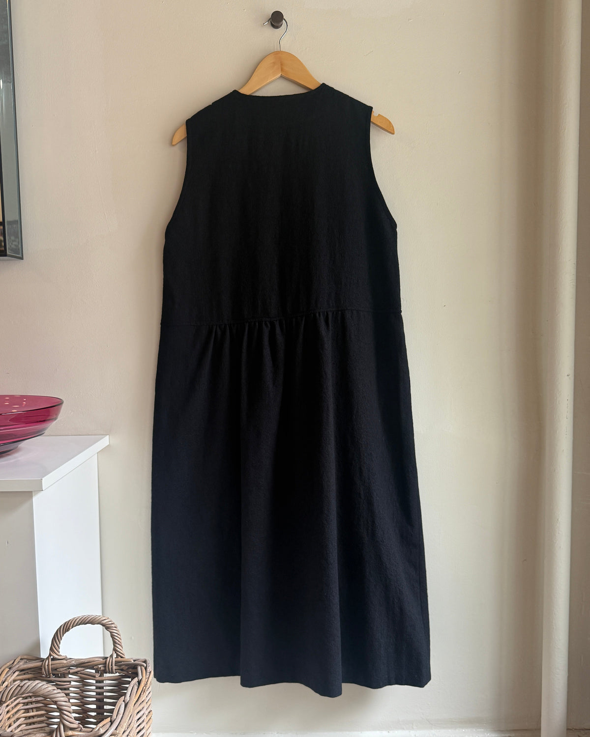 Refined Twill Dress in Black