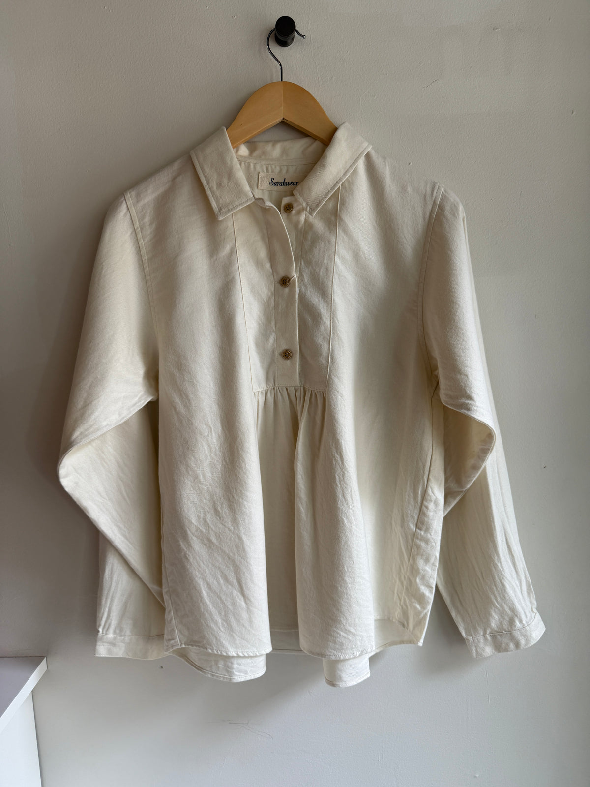 Flannel Shirt in Off White