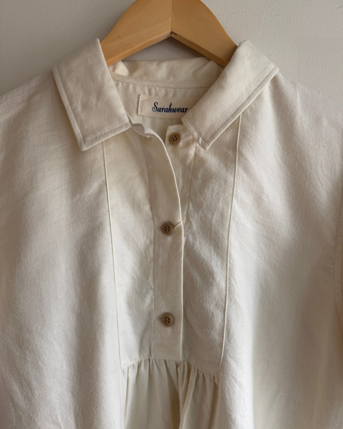 Flannel Shirt in Off White