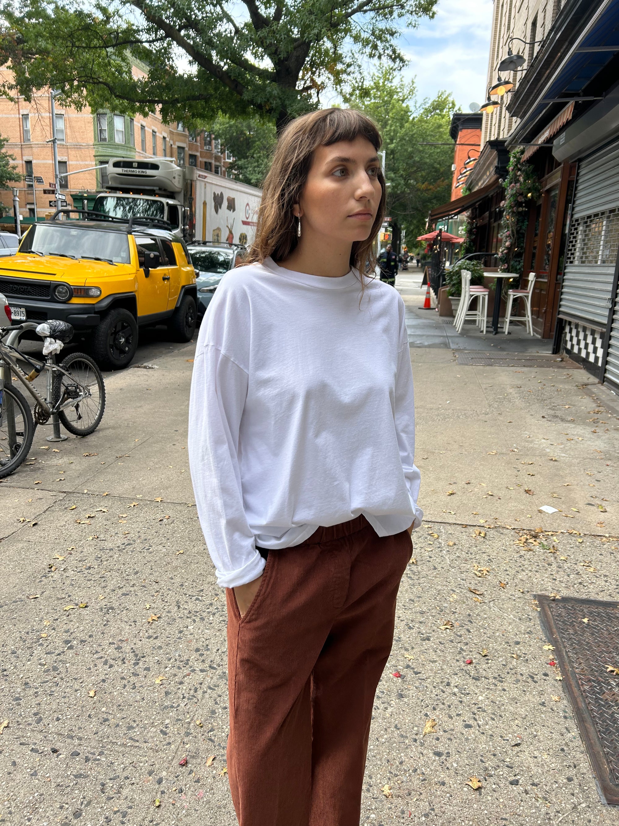 The Jersey Boyfriend Long Sleeve in Powder