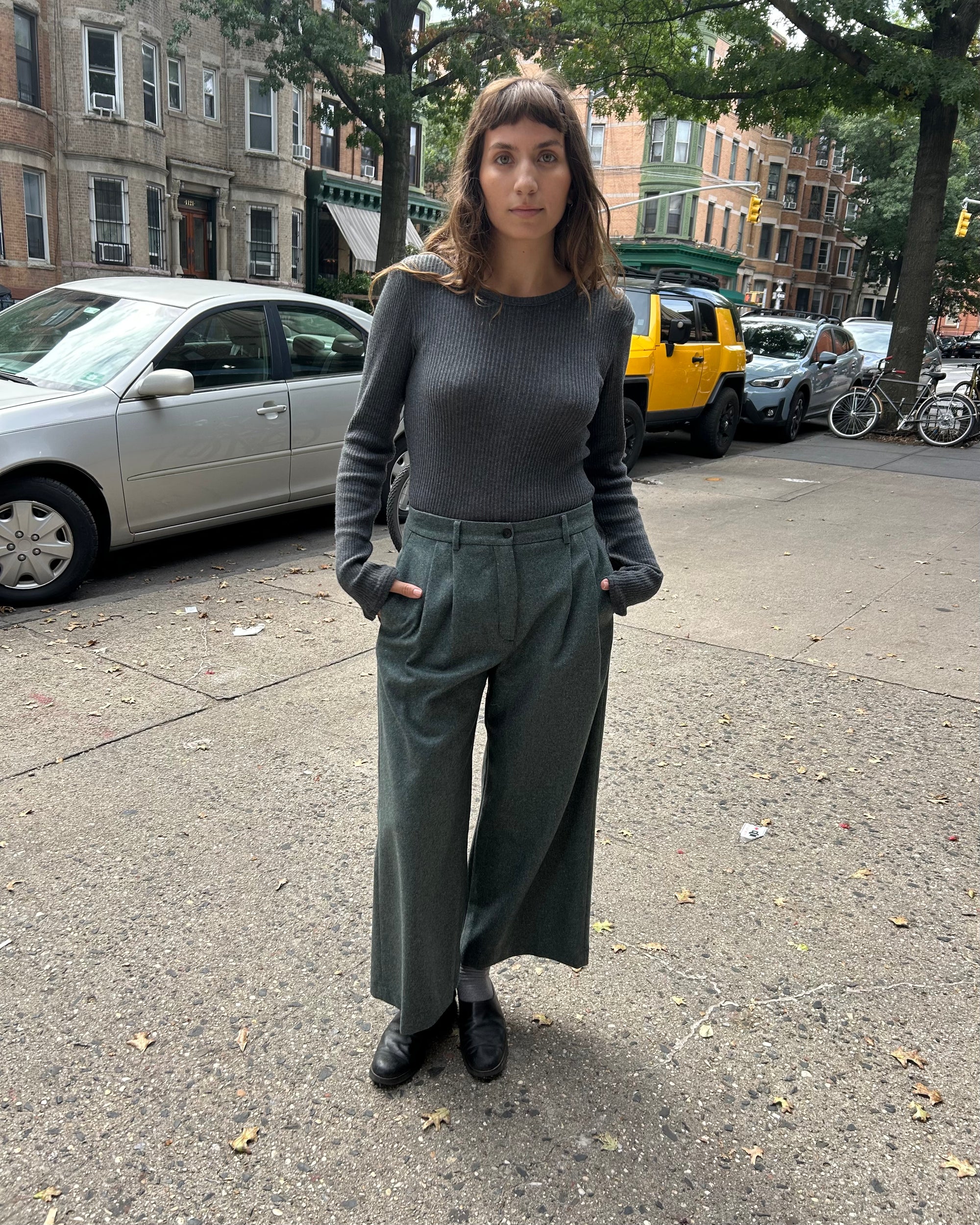 Ponio Wool Trouser in Aqua