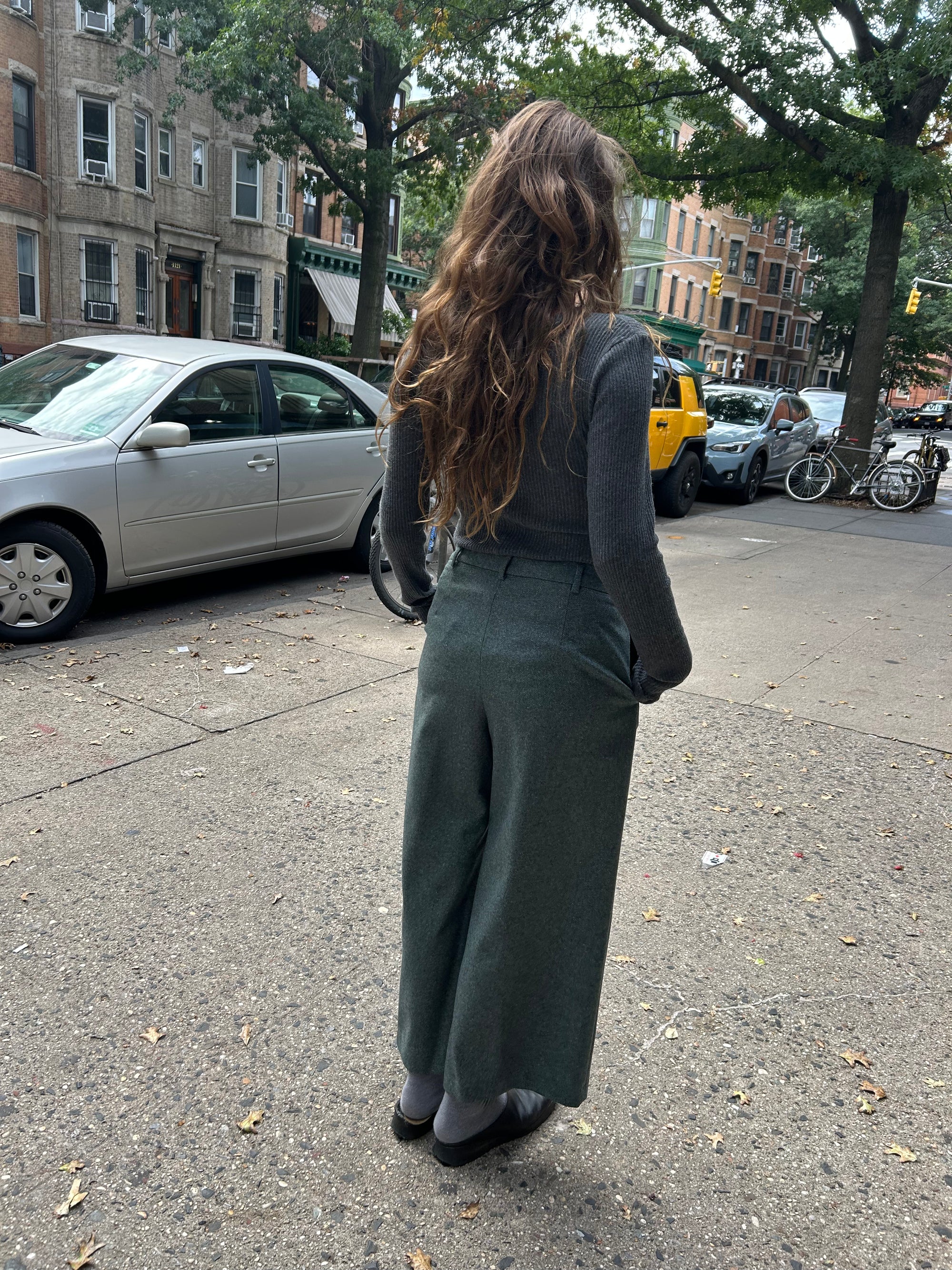 Ponio Wool Trouser in Aqua