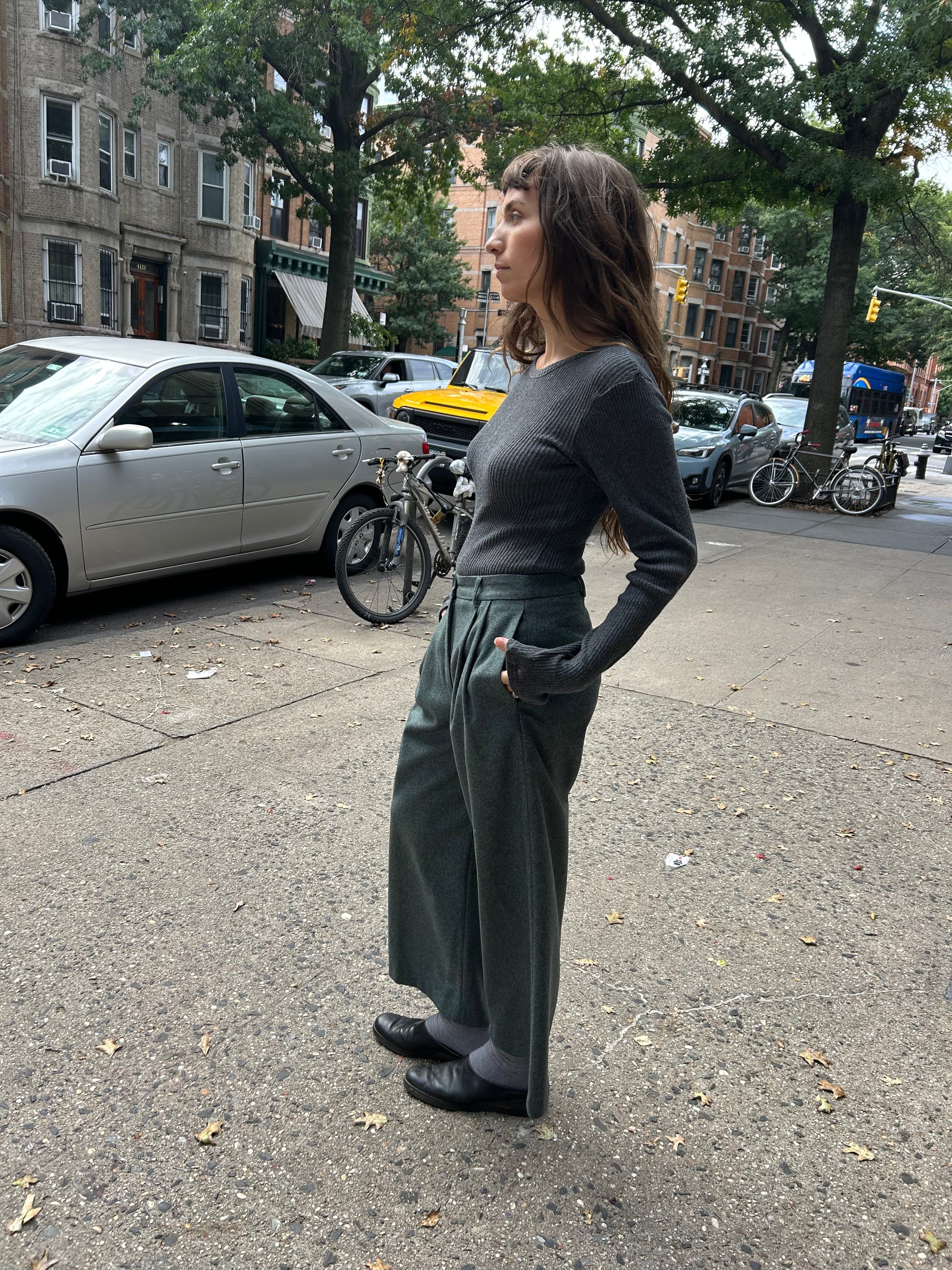 Ponio Wool Trouser in Aqua