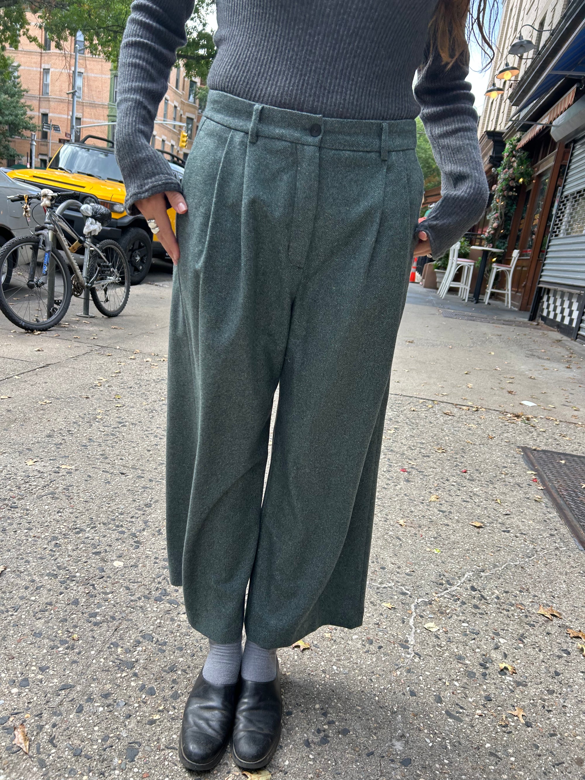 Ponio Wool Trouser in Aqua