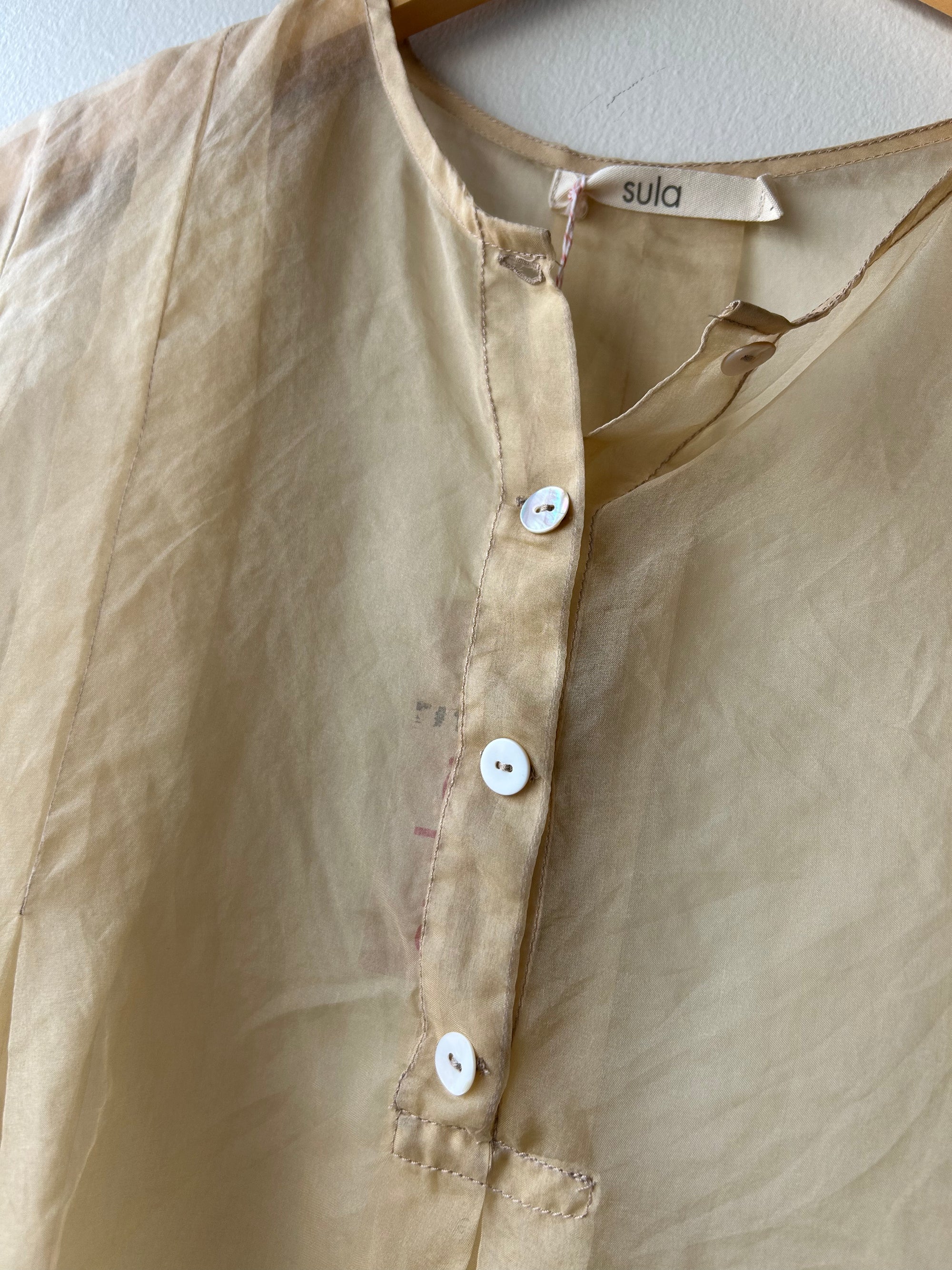 Dolls Organza Blouse in Light Taupe