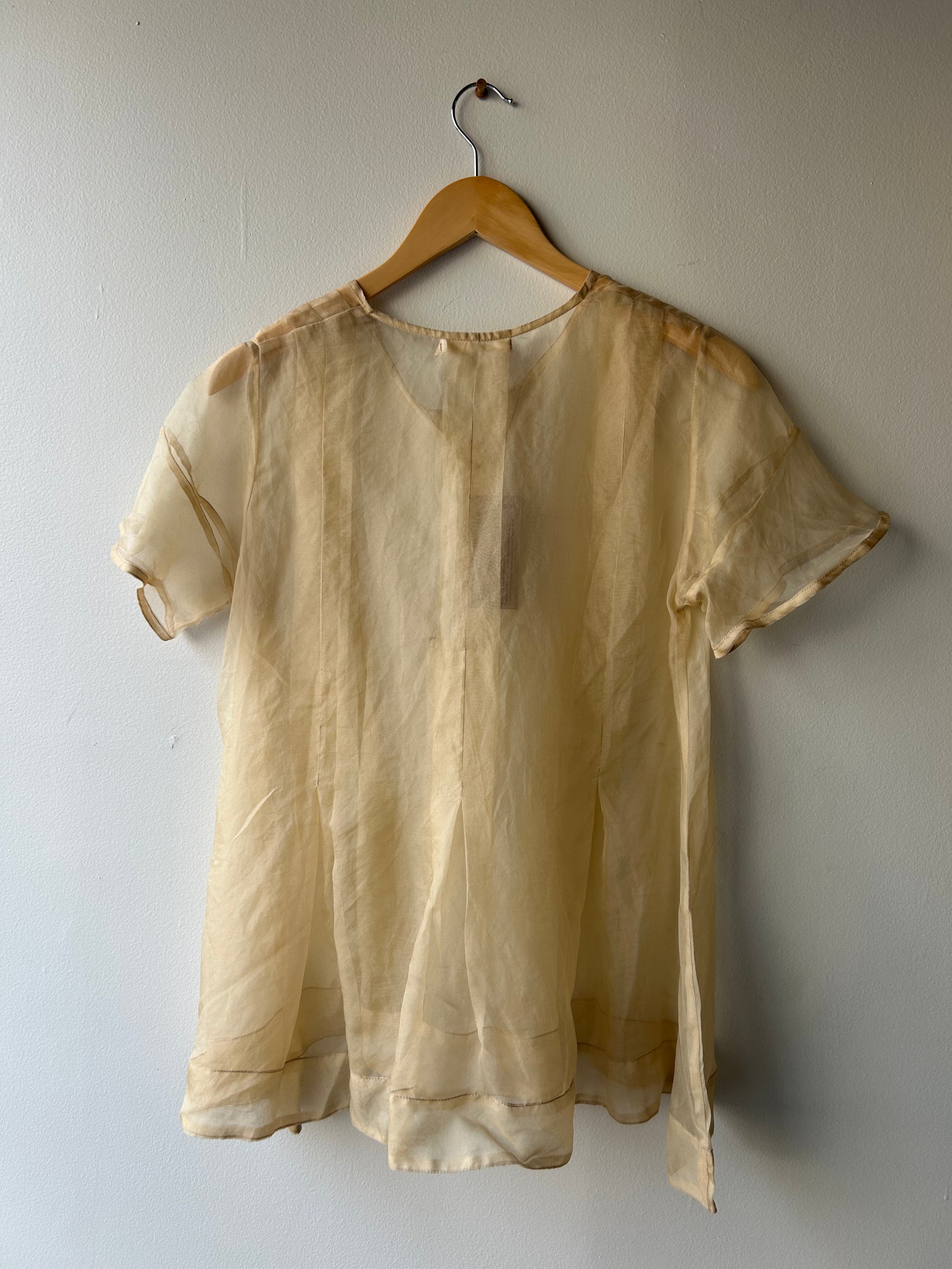 Dolls Organza Blouse in Light Taupe