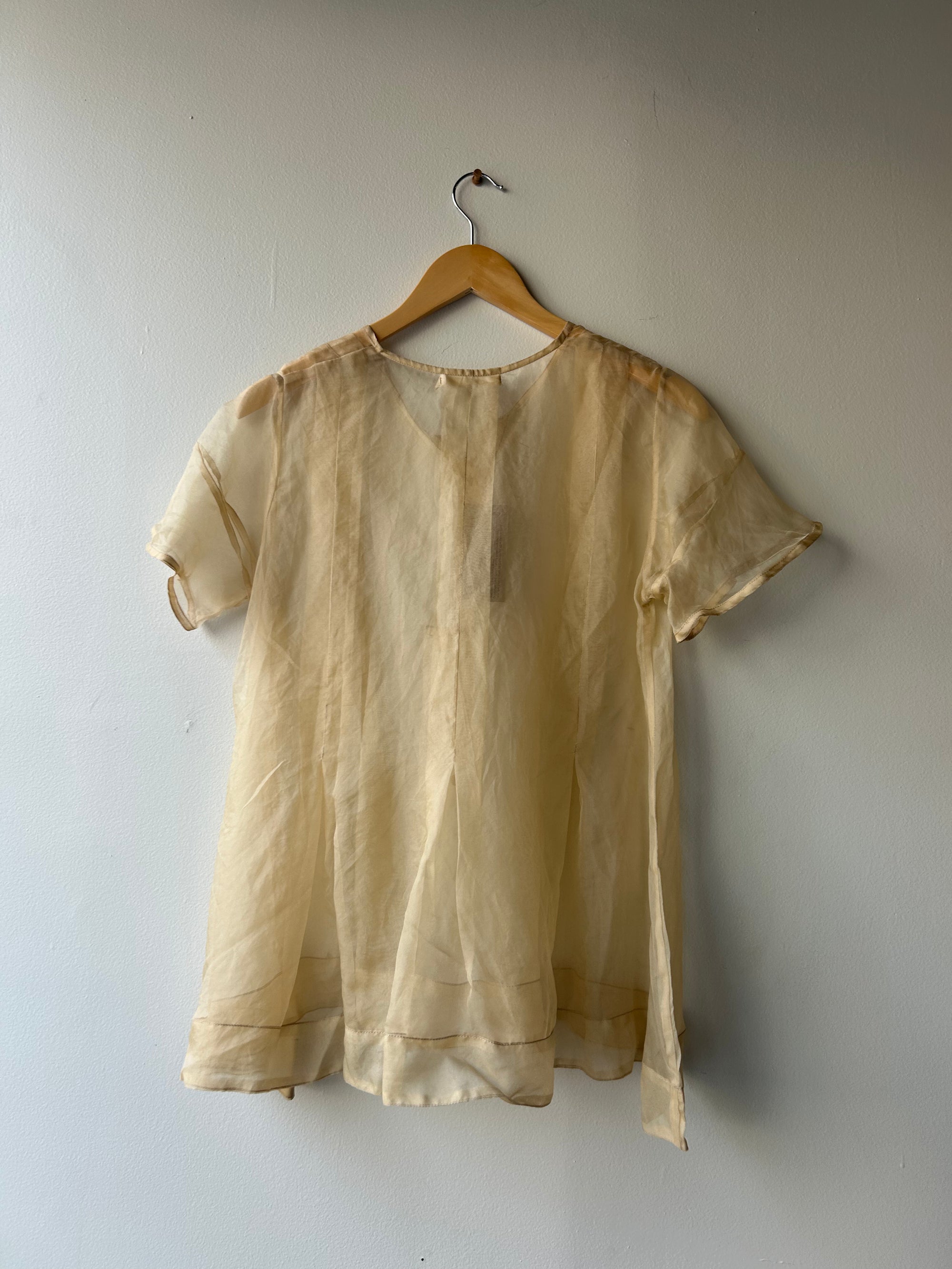 Dolls Organza Blouse in Light Taupe