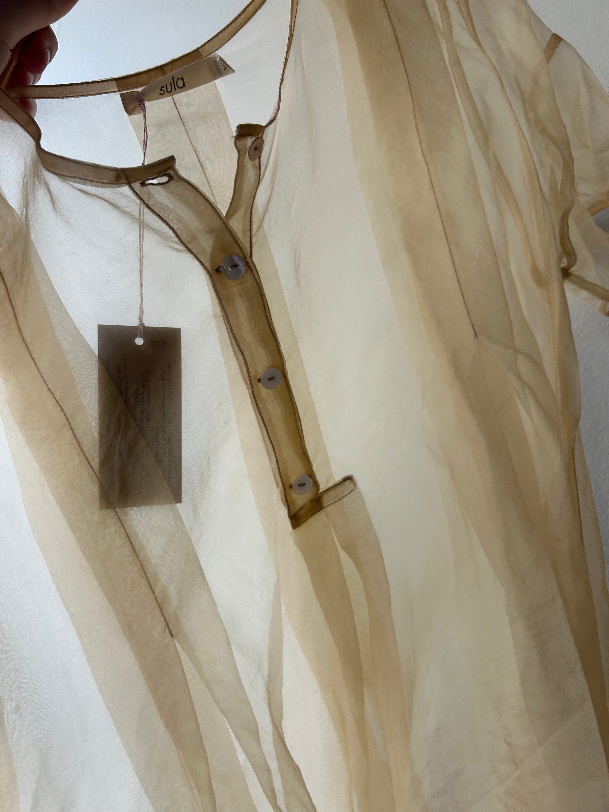 Dolls Organza Blouse in Light Taupe