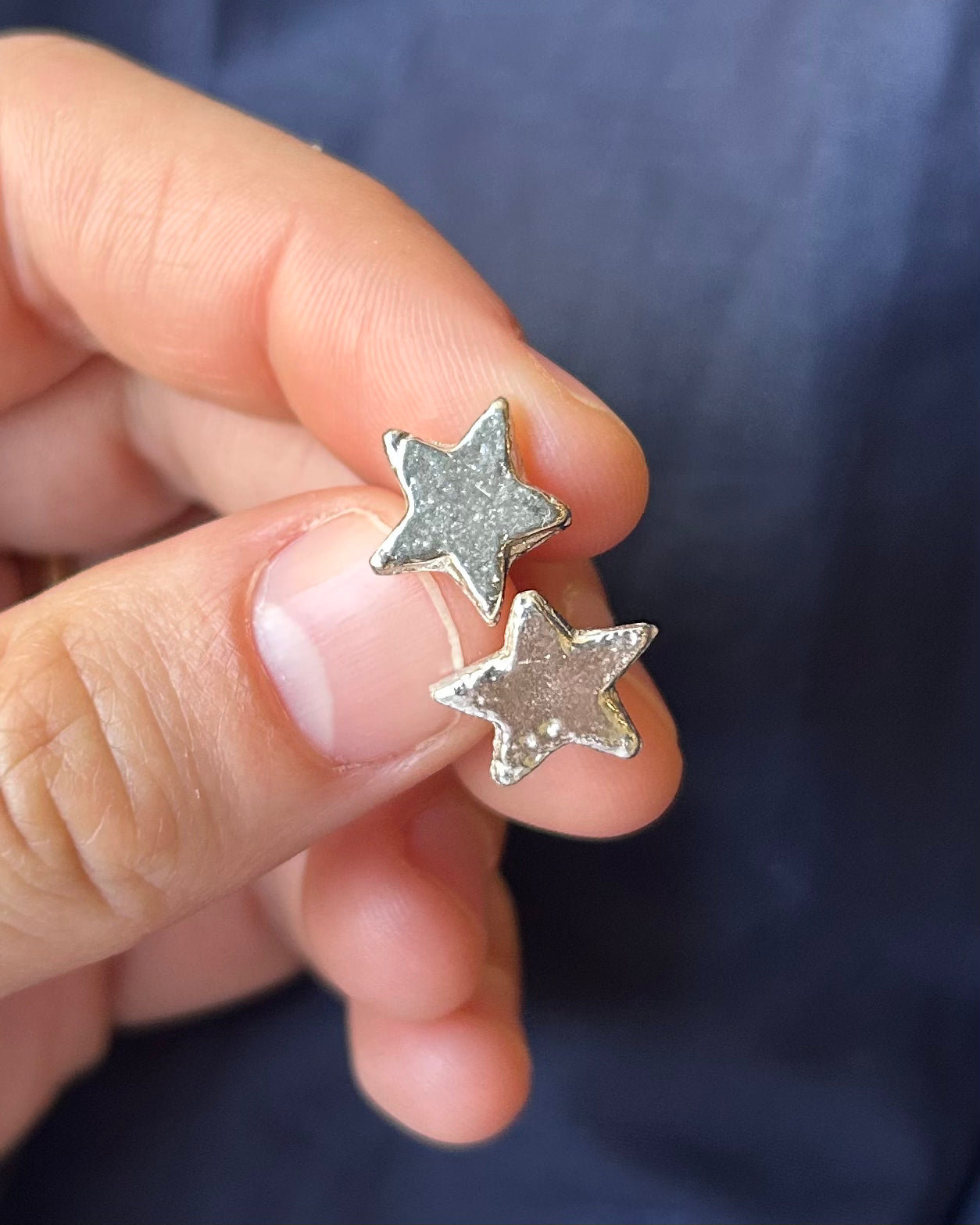 Star Studs in Sterling Silver