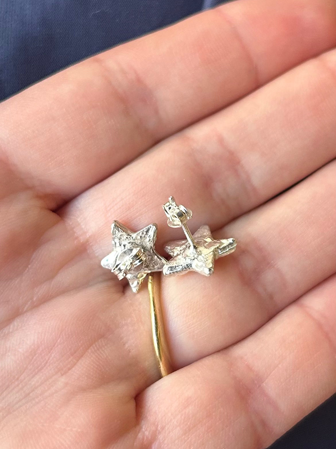 Star Studs in Sterling Silver