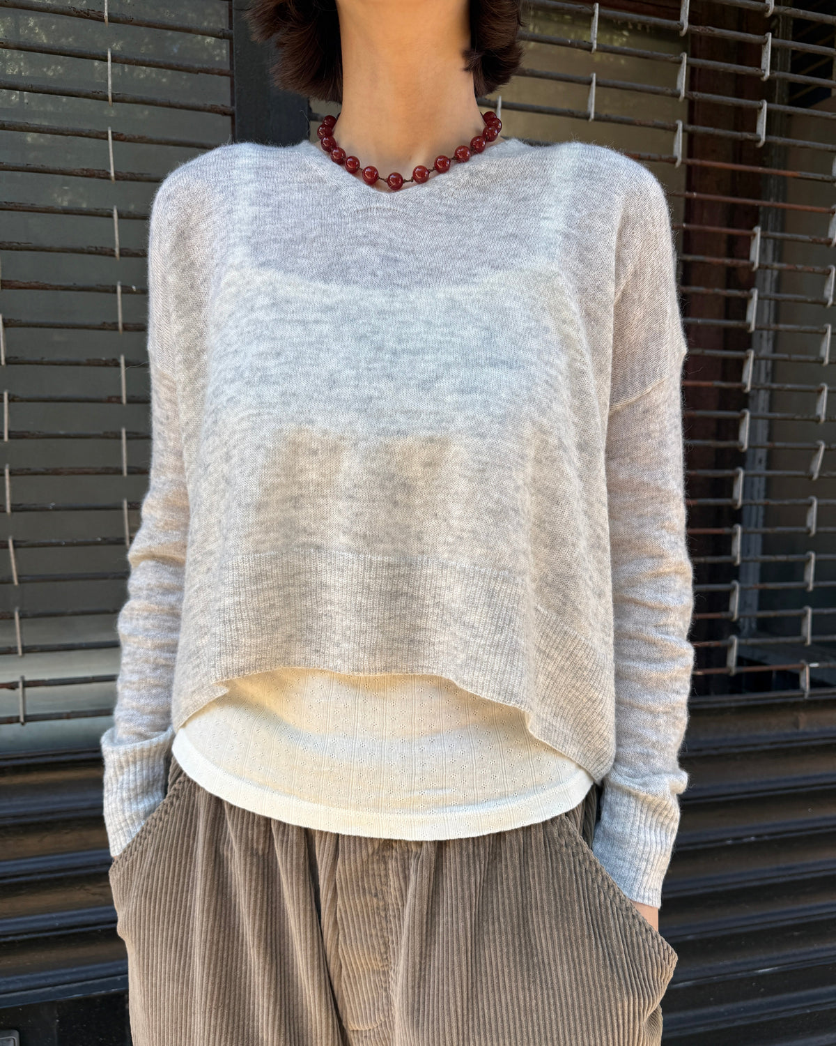 CT26304 Sweater in Light Grey