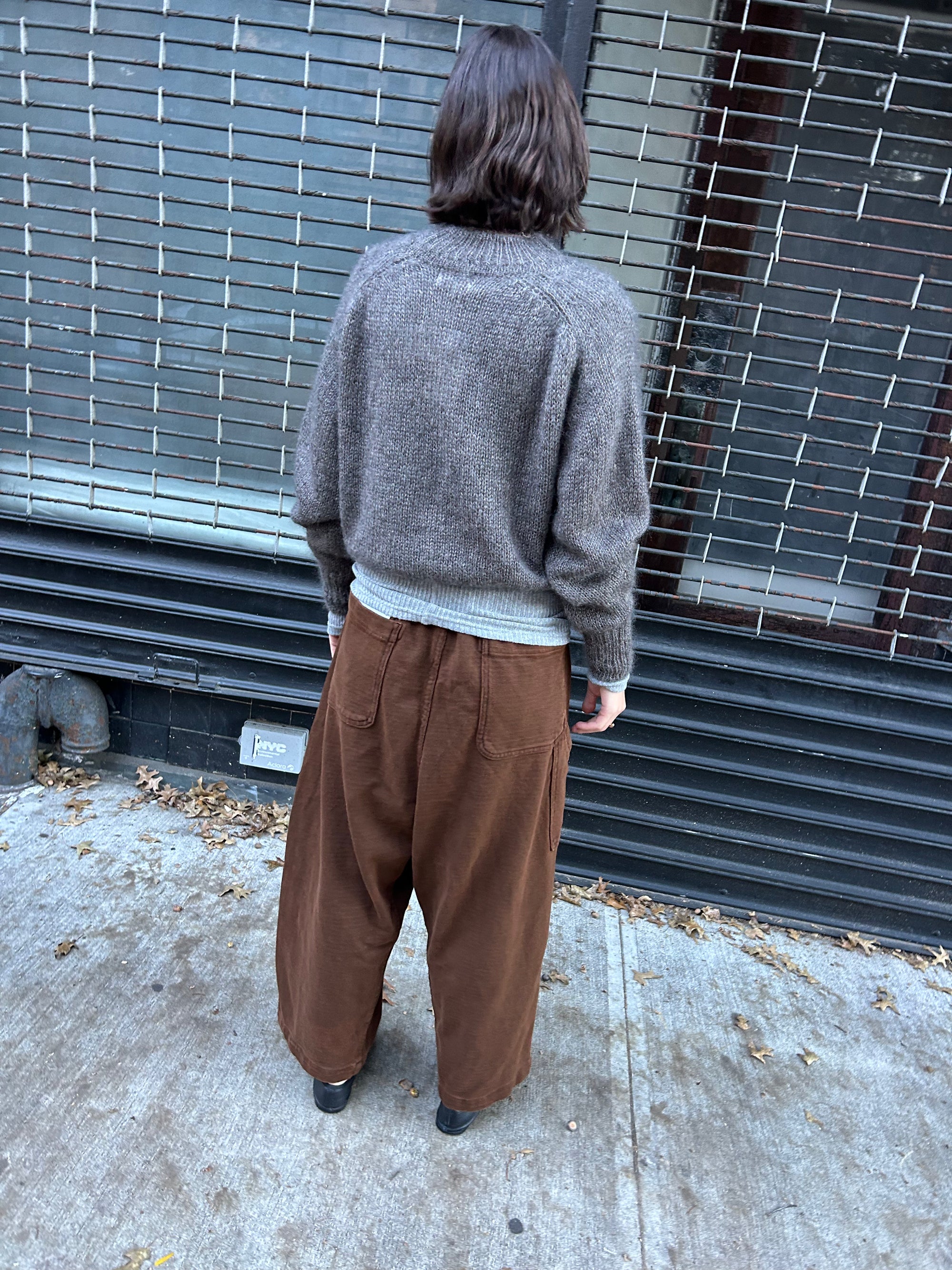 Faye Mohair Silk Sweater in Moleskin