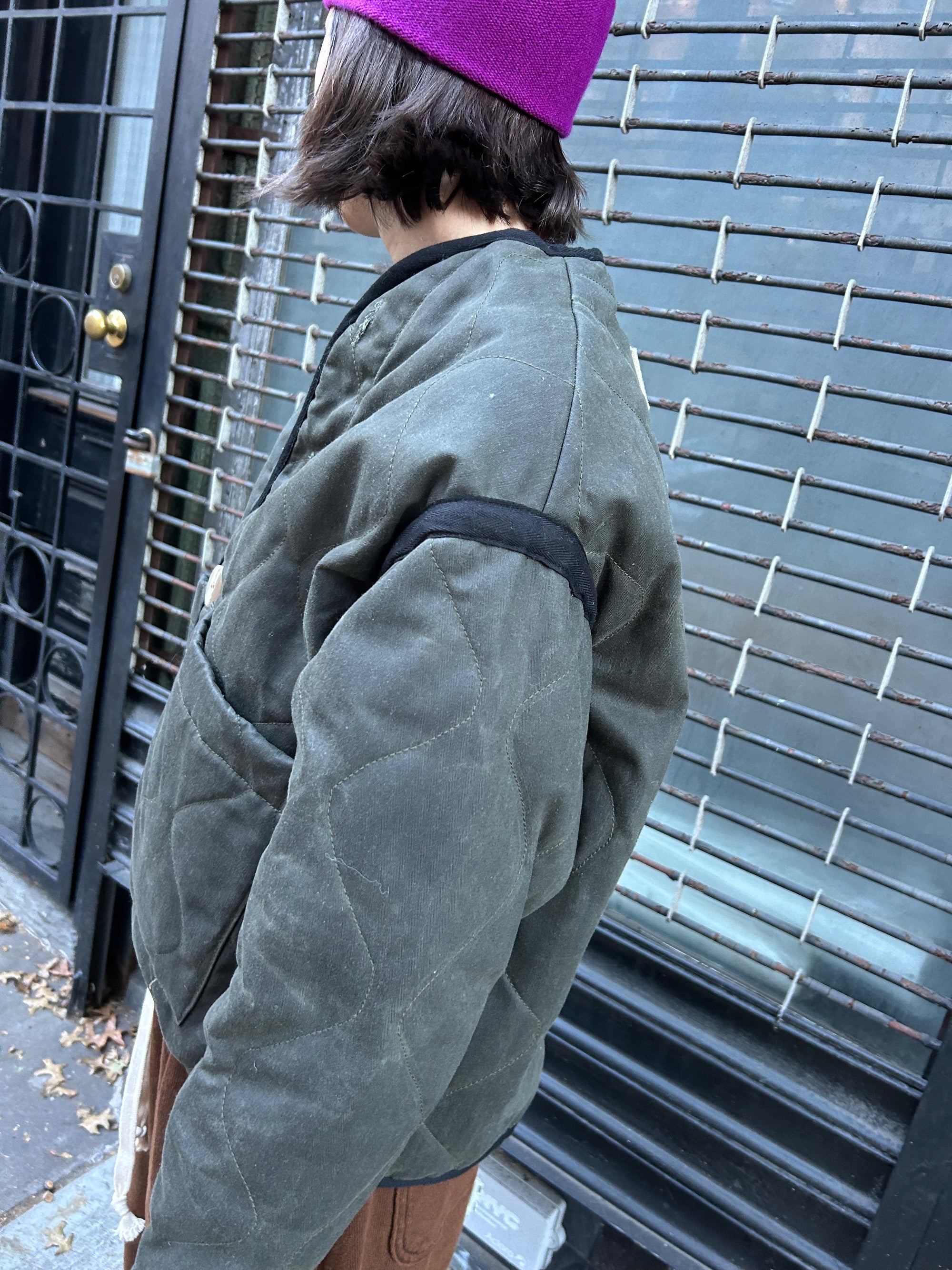 Early Riser Waxed Liner Jacket in Worn Black