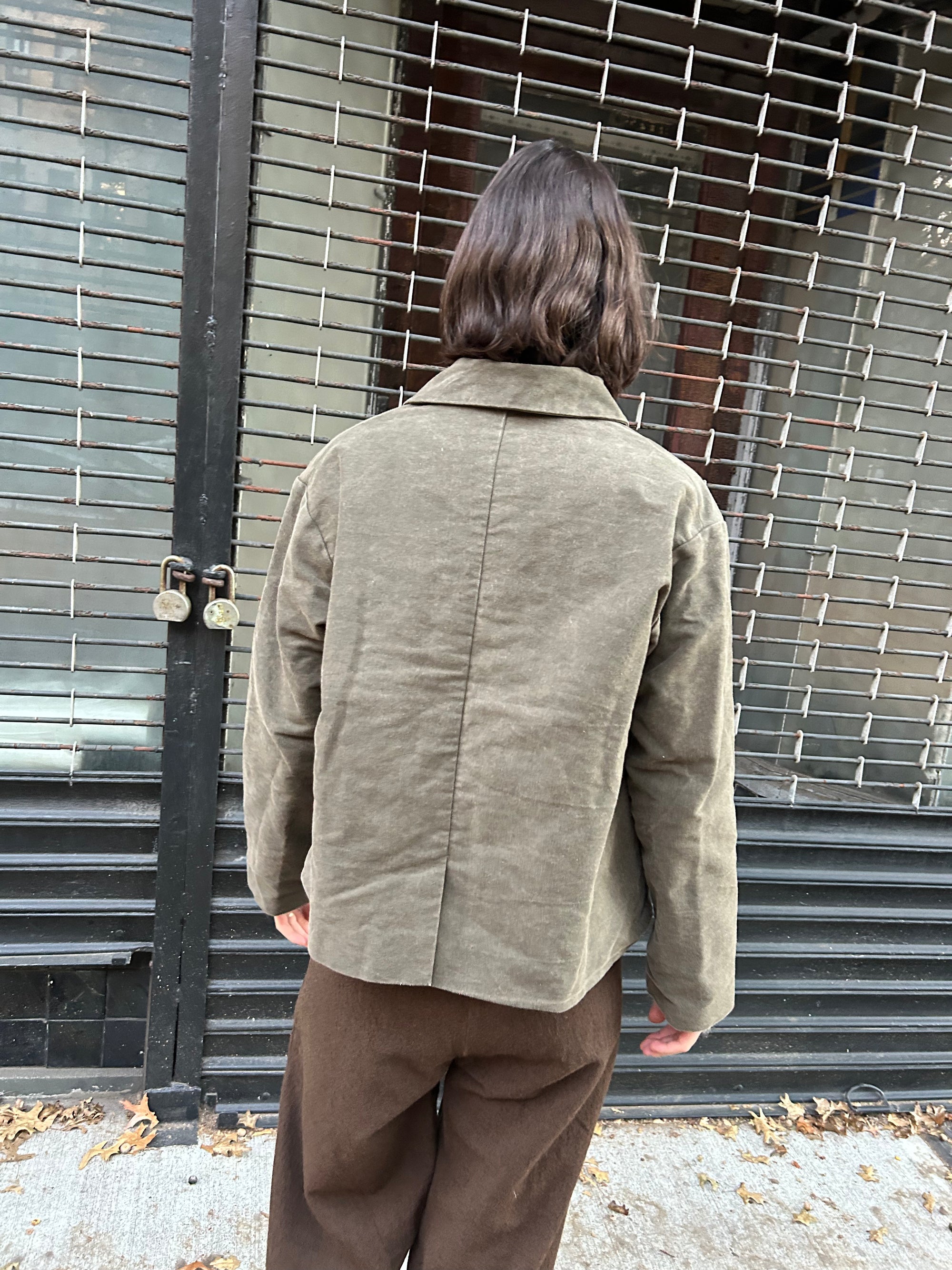 Warm Jacket in Dirt Cotton Patina Cloth