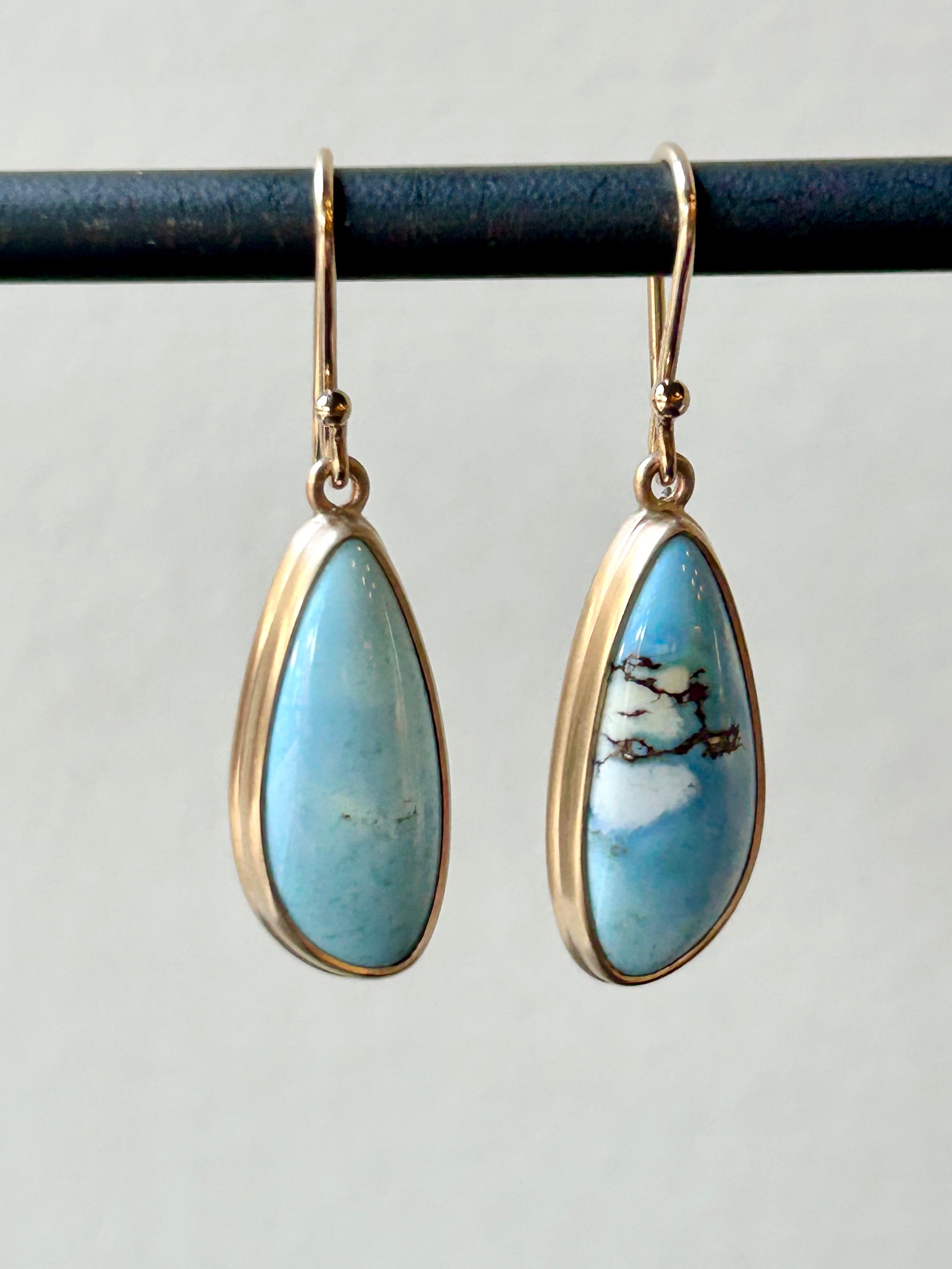 Golden Hills Turquoise and Gold Drop Earrings