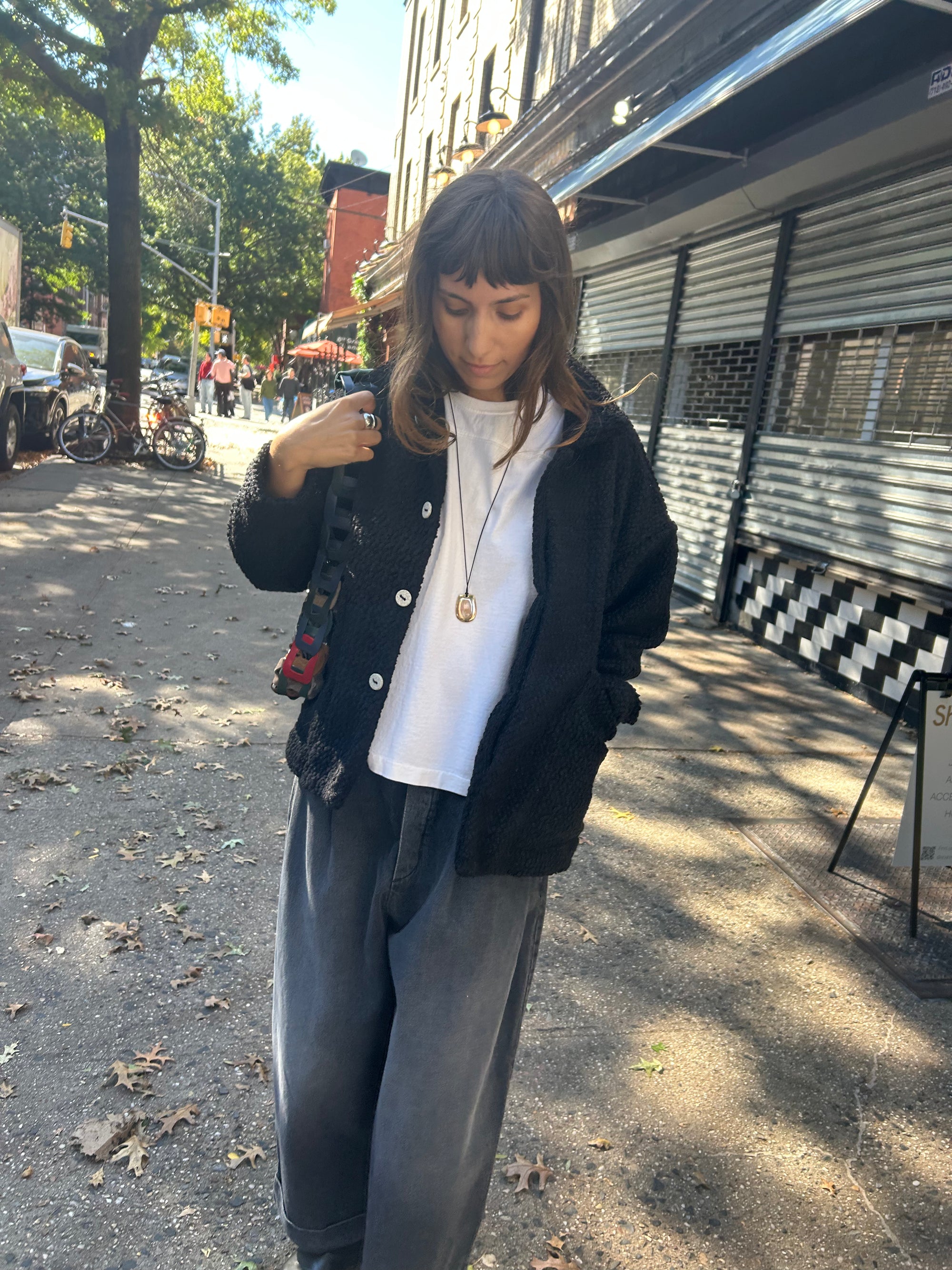 Fuzzy Barn Jacket in Black
