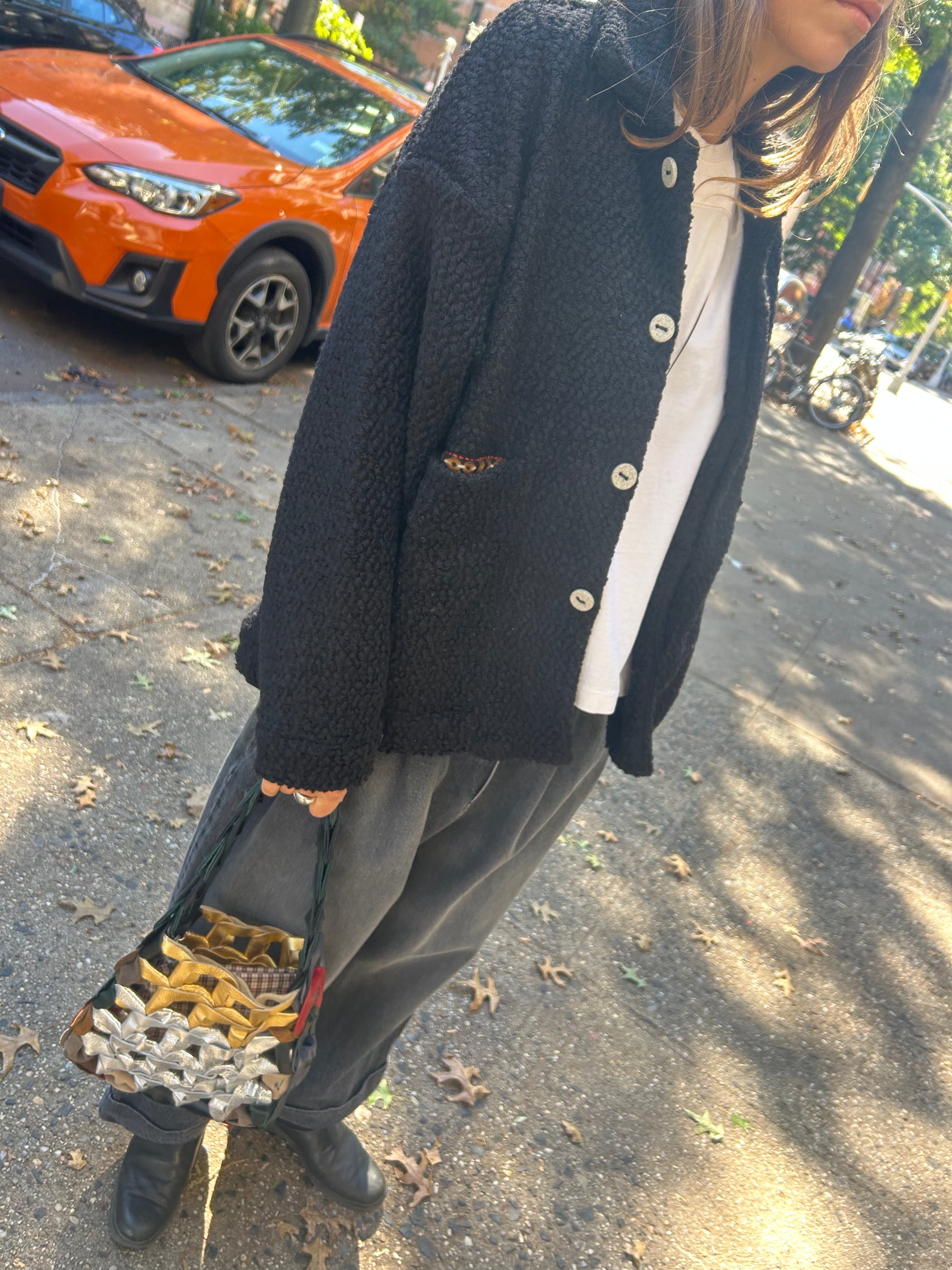 Fuzzy Barn Jacket in Black