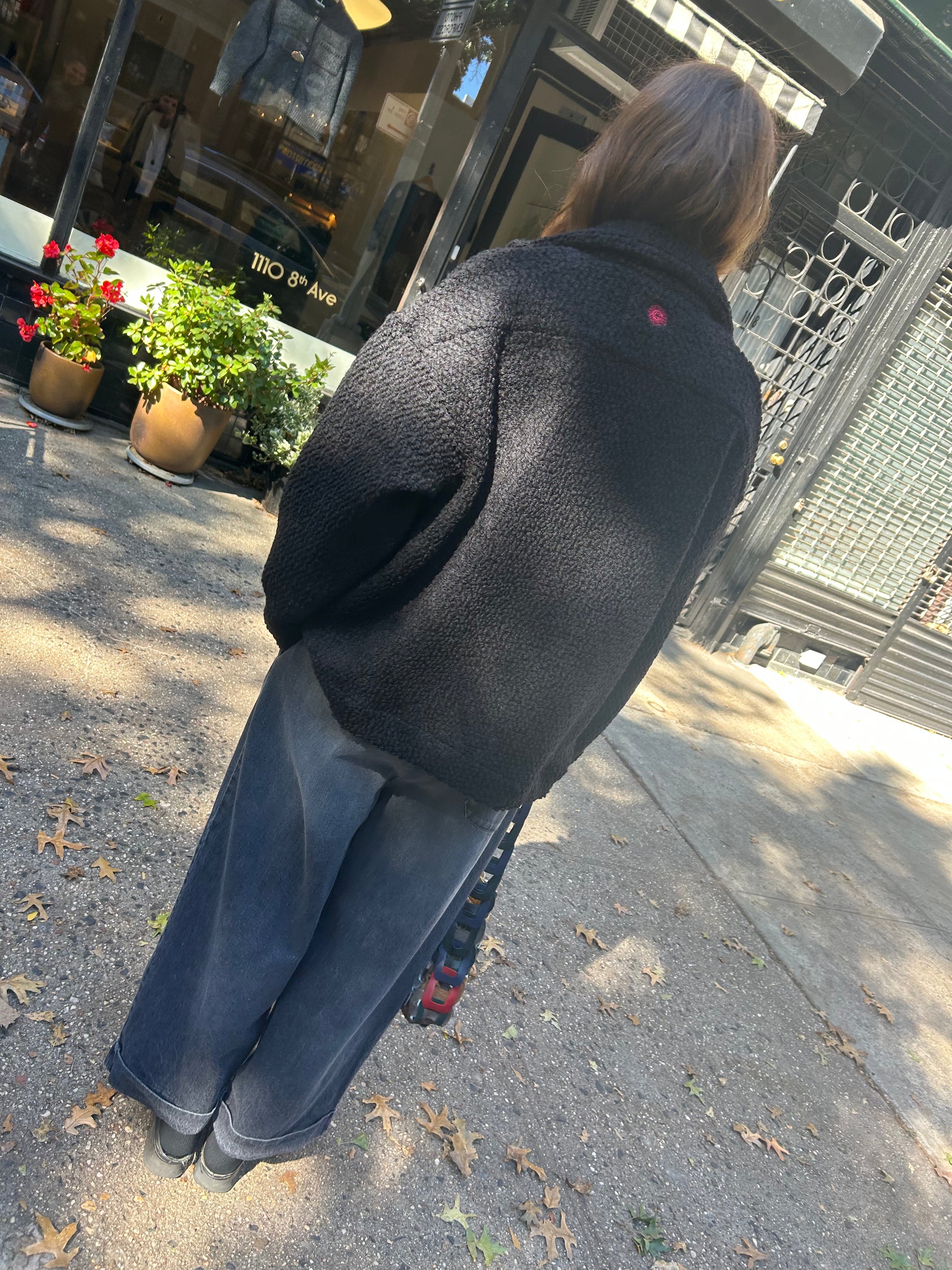 Fuzzy Barn Jacket in Black