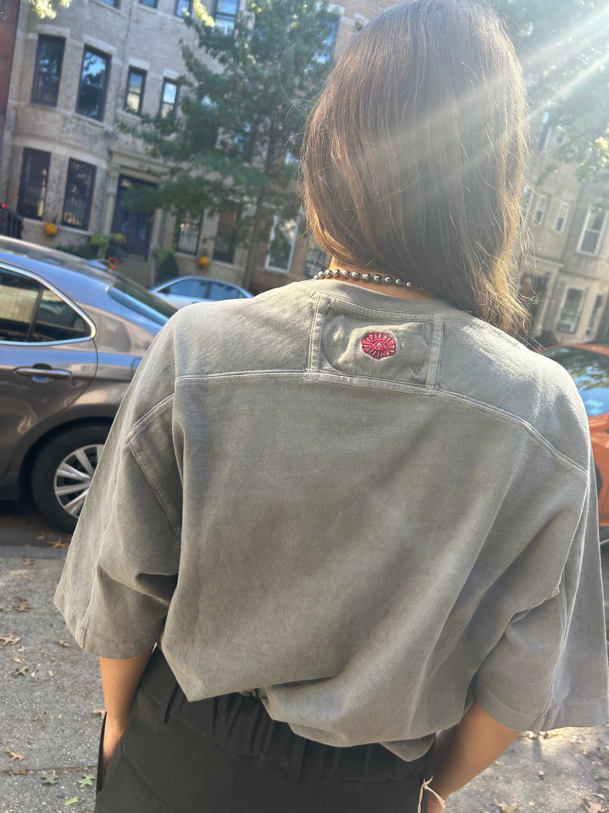 Community Football Tee in Sea Moss