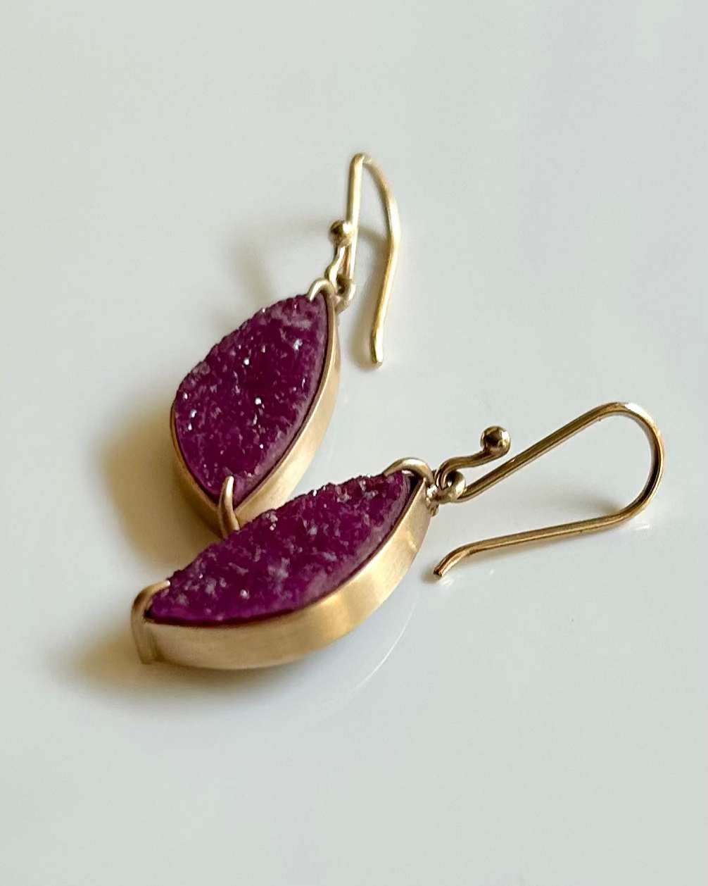 Cobalto Calcite and Gold Kite Earrings