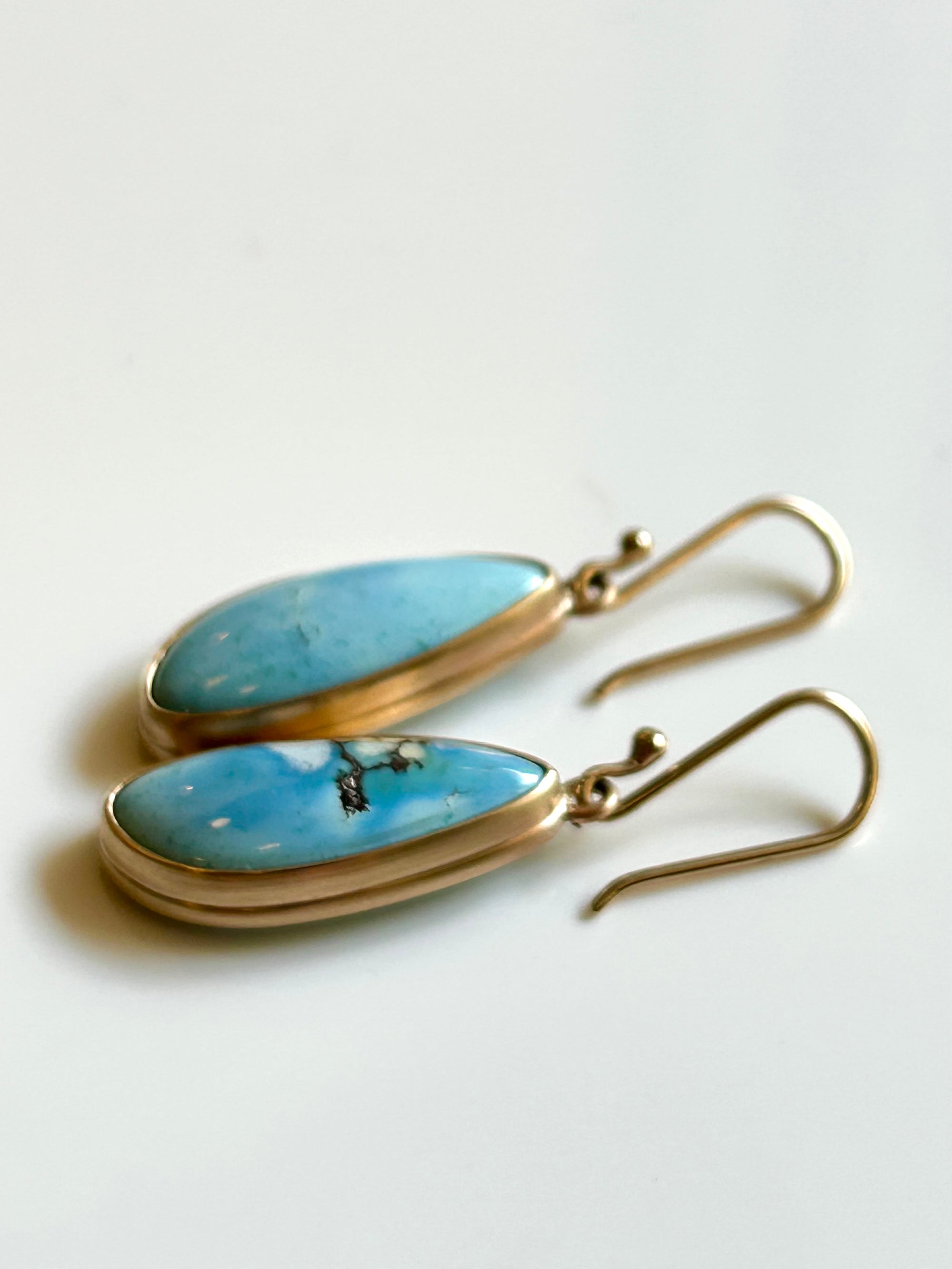 Golden Hills Turquoise and Gold Drop Earrings