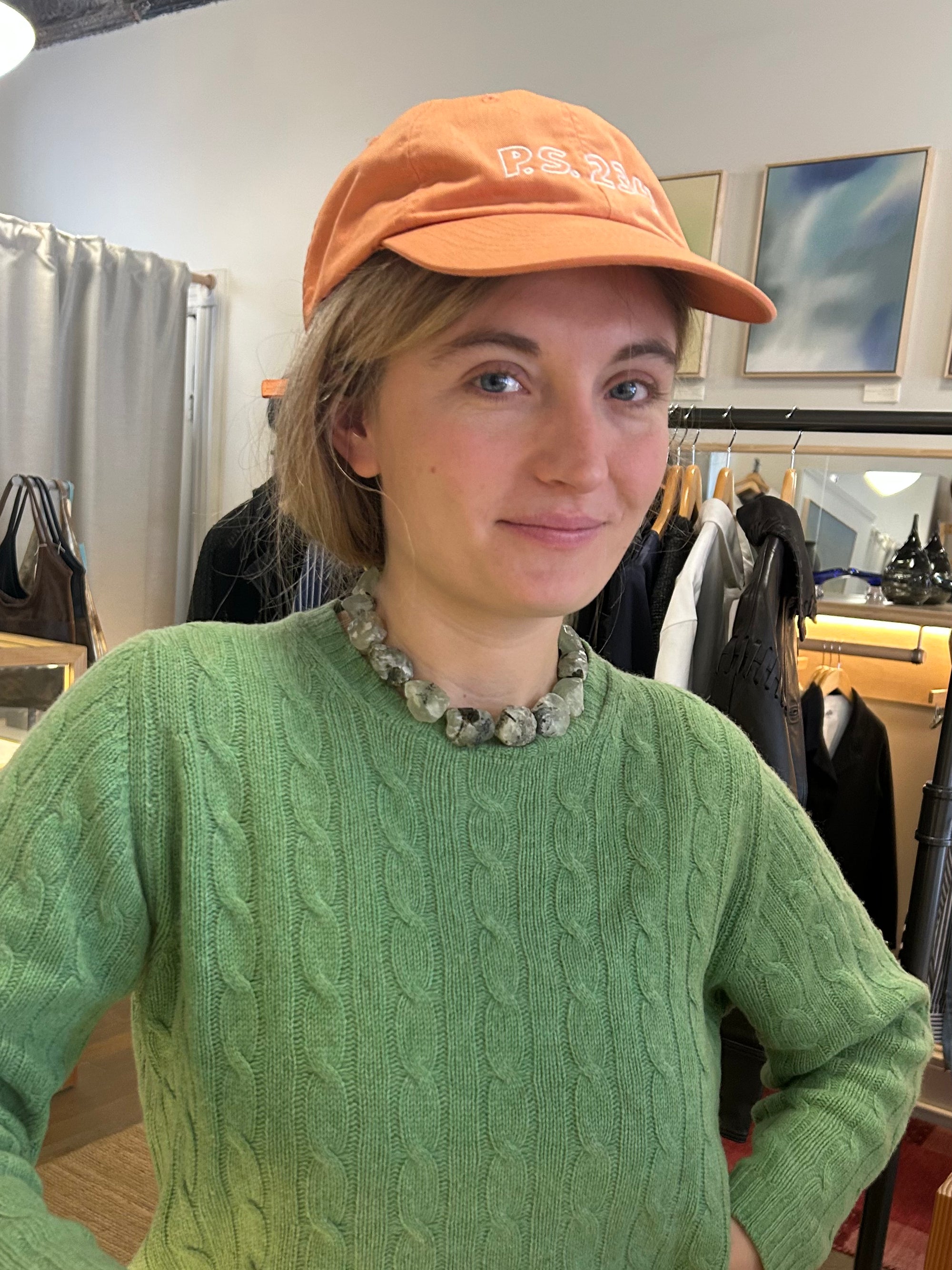 “Bedrock” Serpentine, Sterling Silver and Silk Necklace