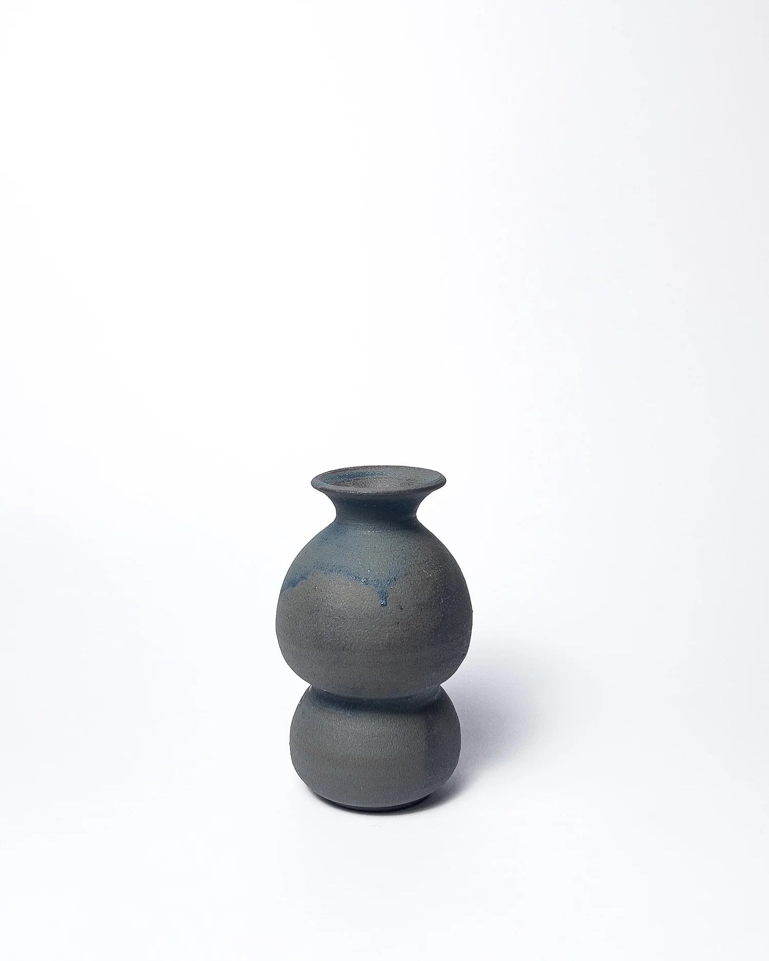 Bronze Blue Bud Vase