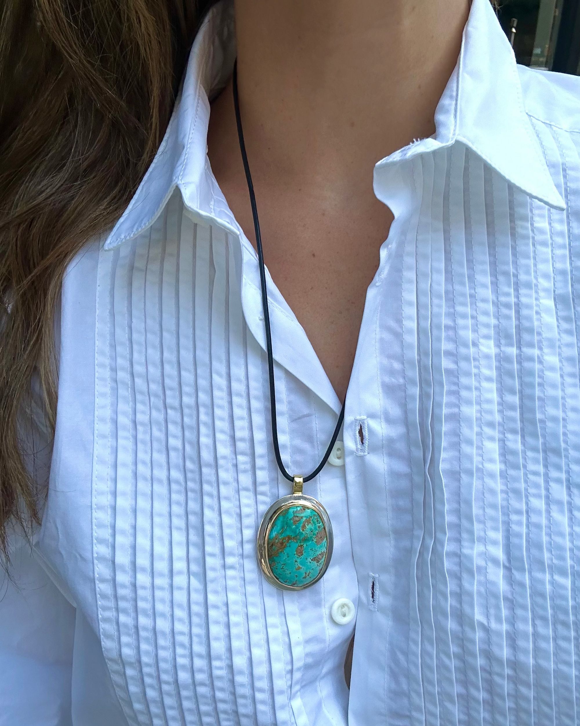 Fox Mine Turquoise Pendant