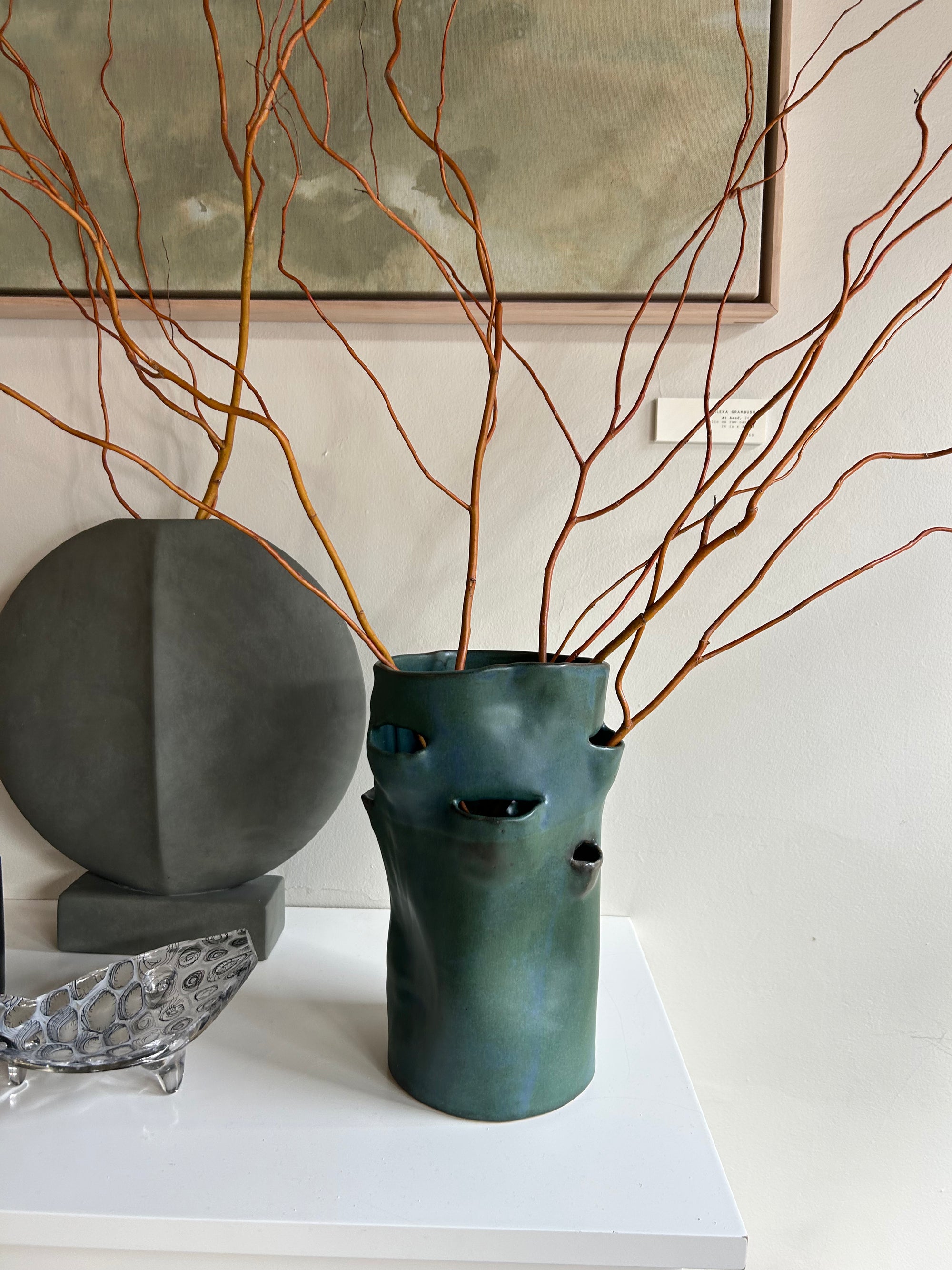 Multi-Stem Ceramic Vase