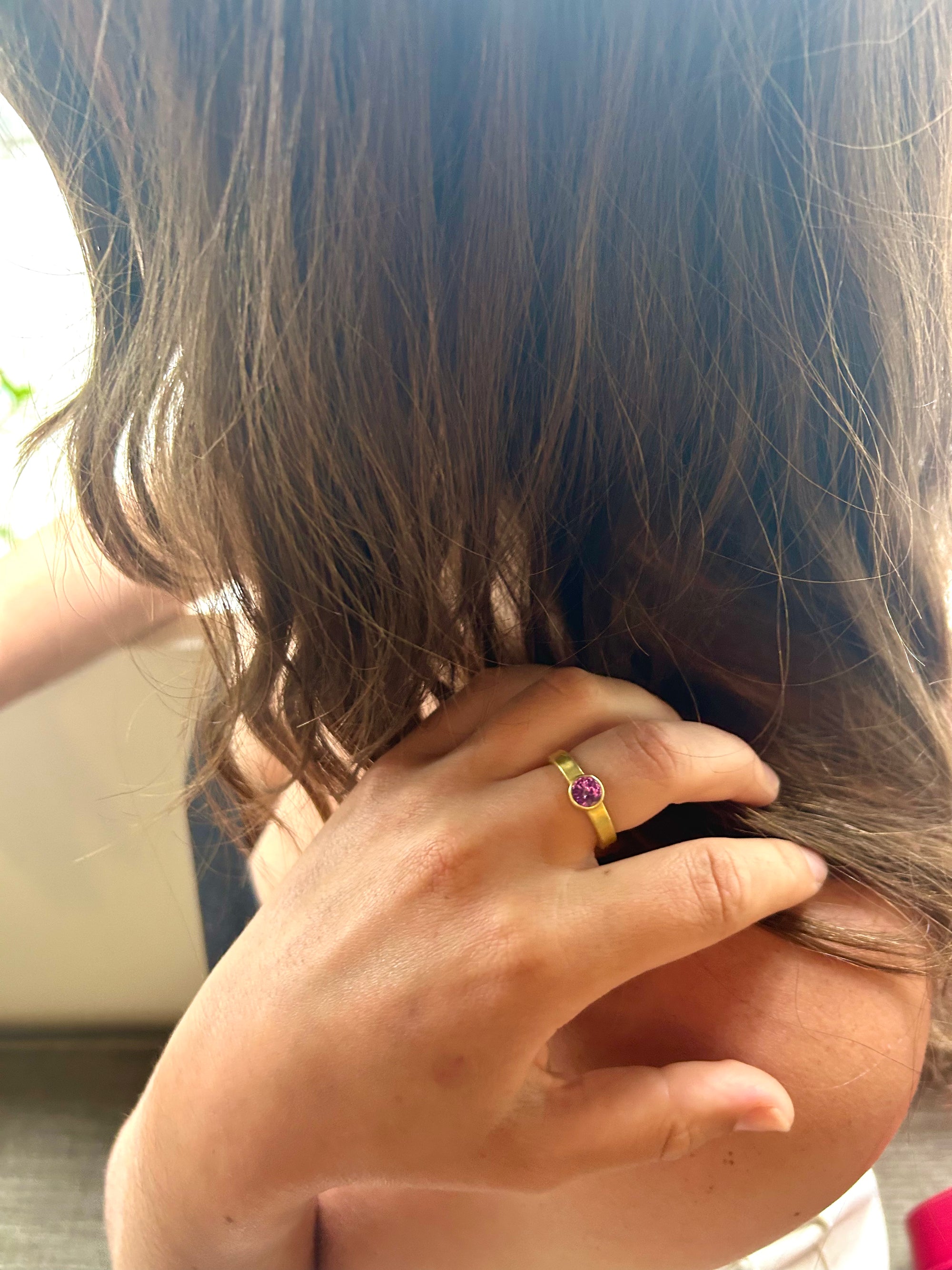"Love at First Sight IV" Gold and Lavender Sapphire Ring