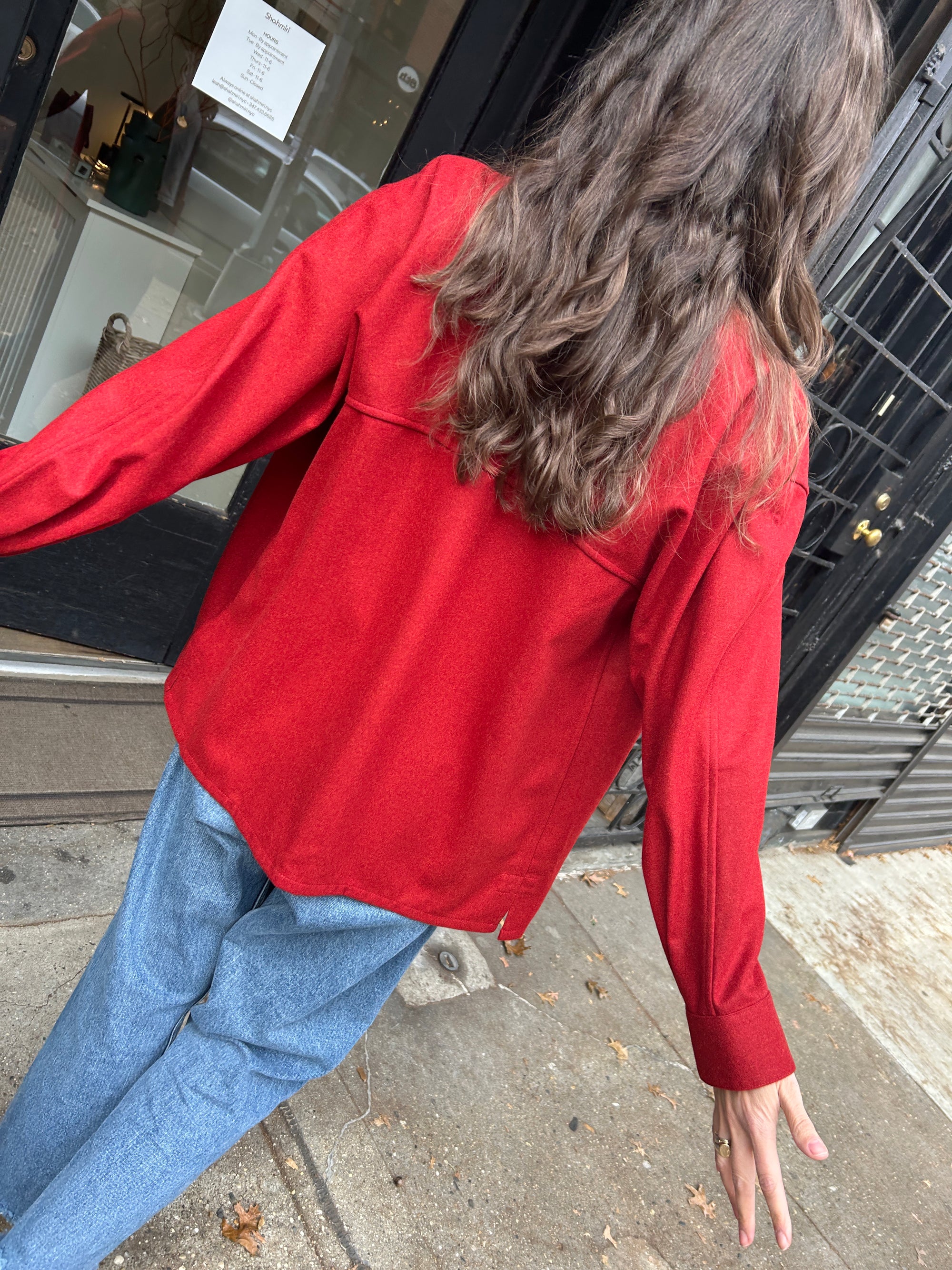 The Merino Chore Coat in Red