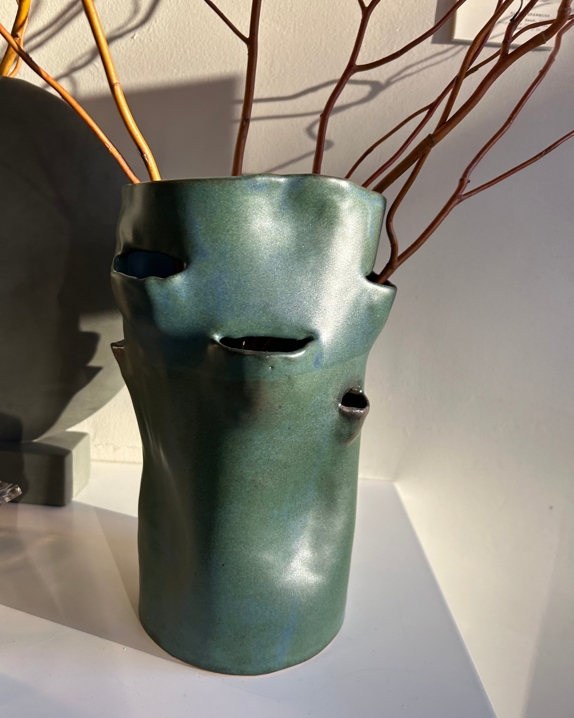 Multi-Stem Ceramic Vase