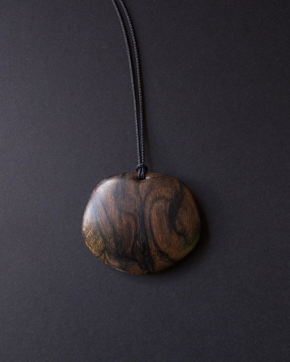 Hand Carved Ziricote Necklace