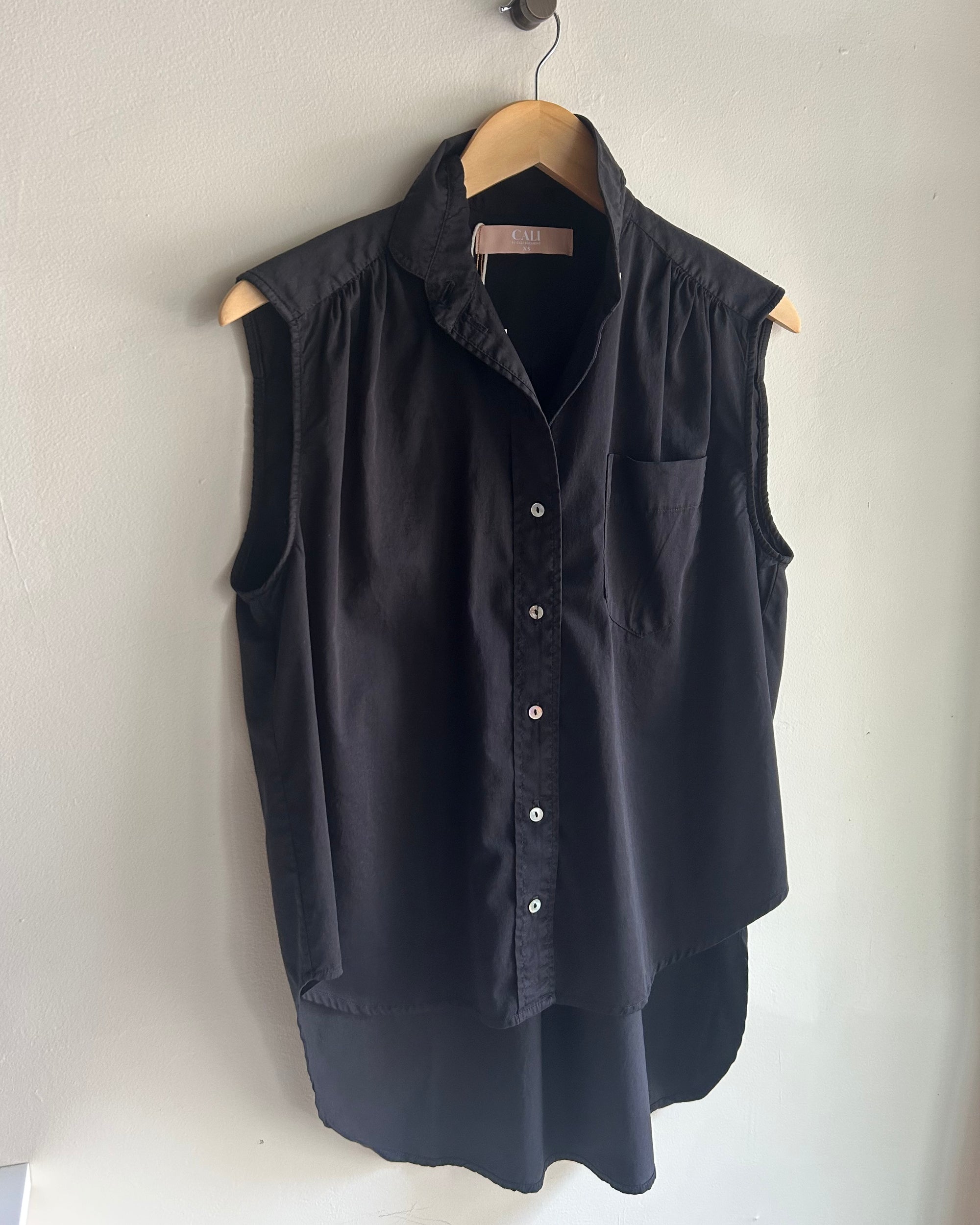 Diana Poplin Top in Black