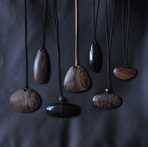 Hand Carved Ziricote Necklace