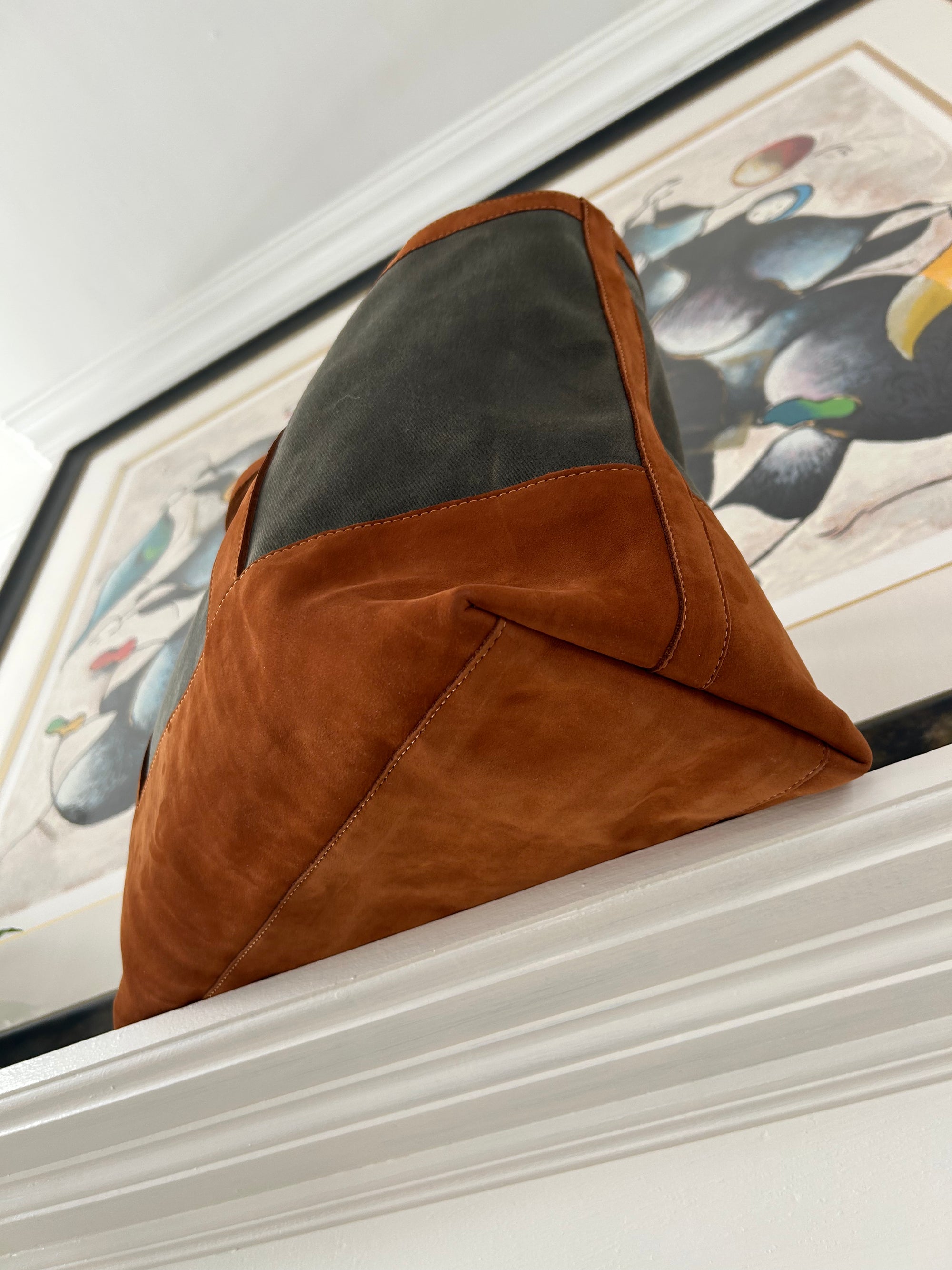 Lotuff x Shahmiri Waxed Canvas and Nubuck Tote