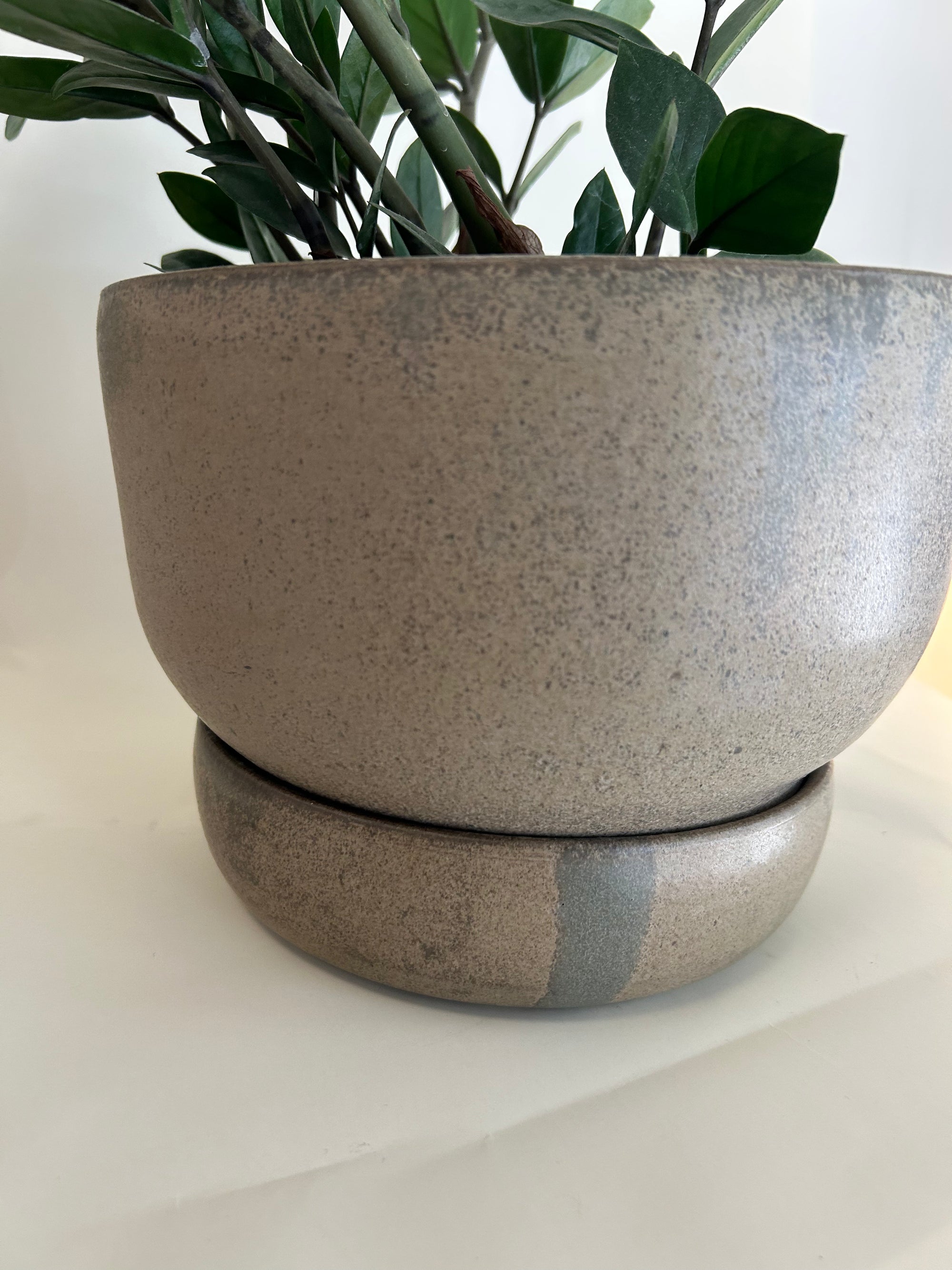 10” Sage Planter & Saucer