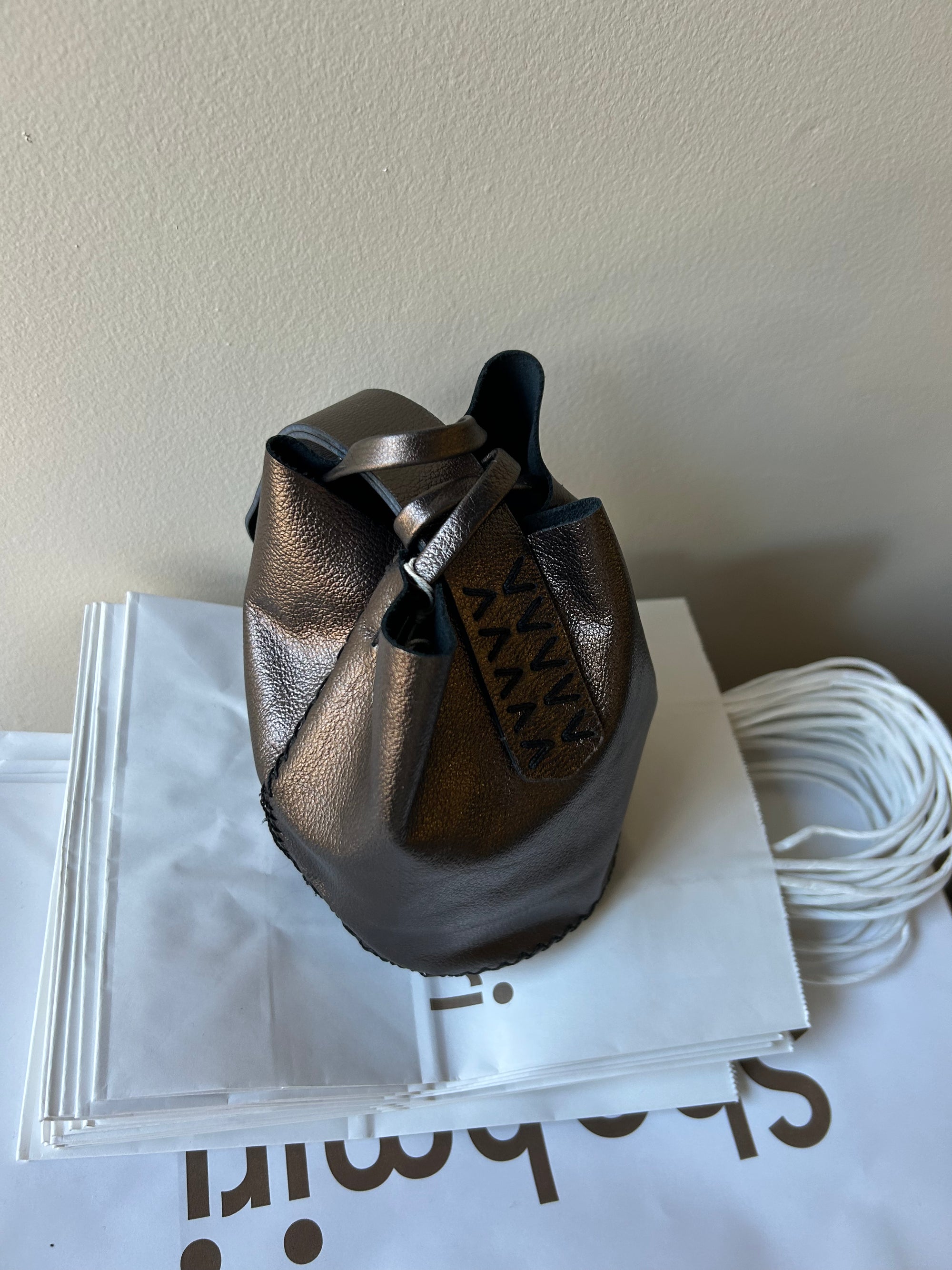 Navigli Bag in Pewter Leather