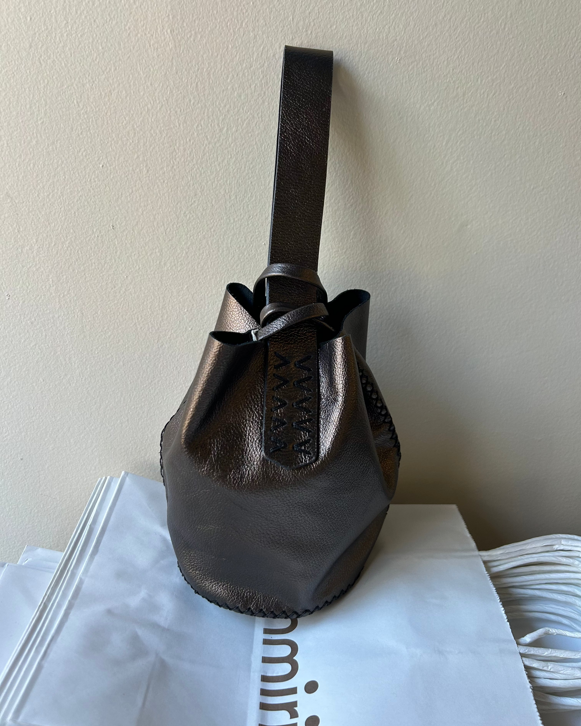 Navigli Bag in Pewter Leather