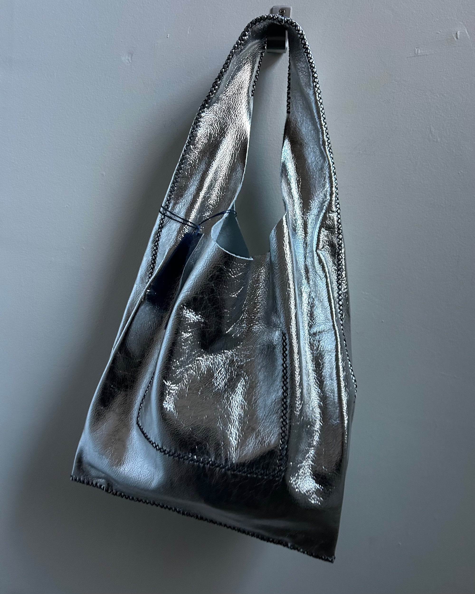 Palermo Bag in Silver Leather