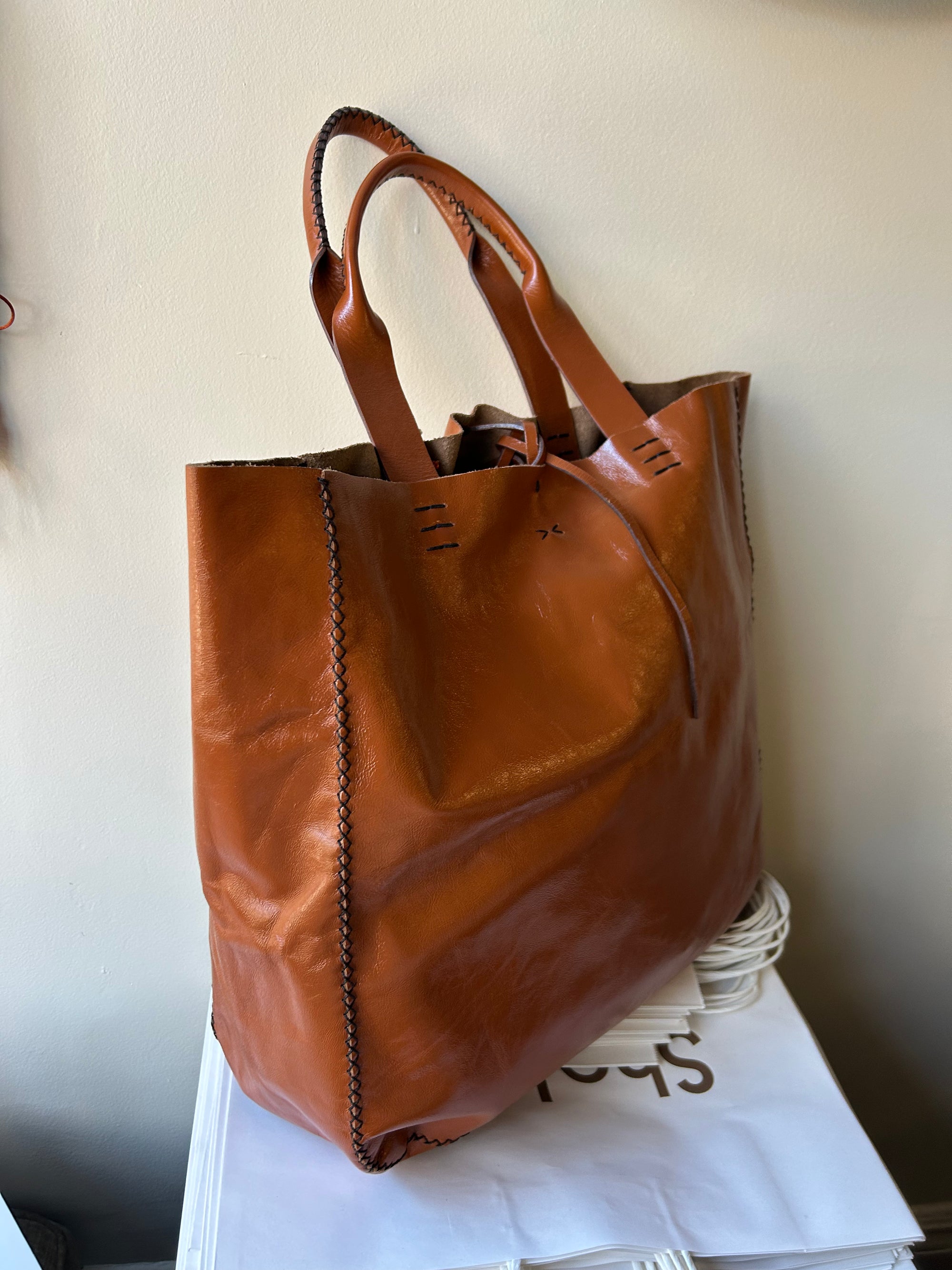 Ipanema Tote in Caramel Leather