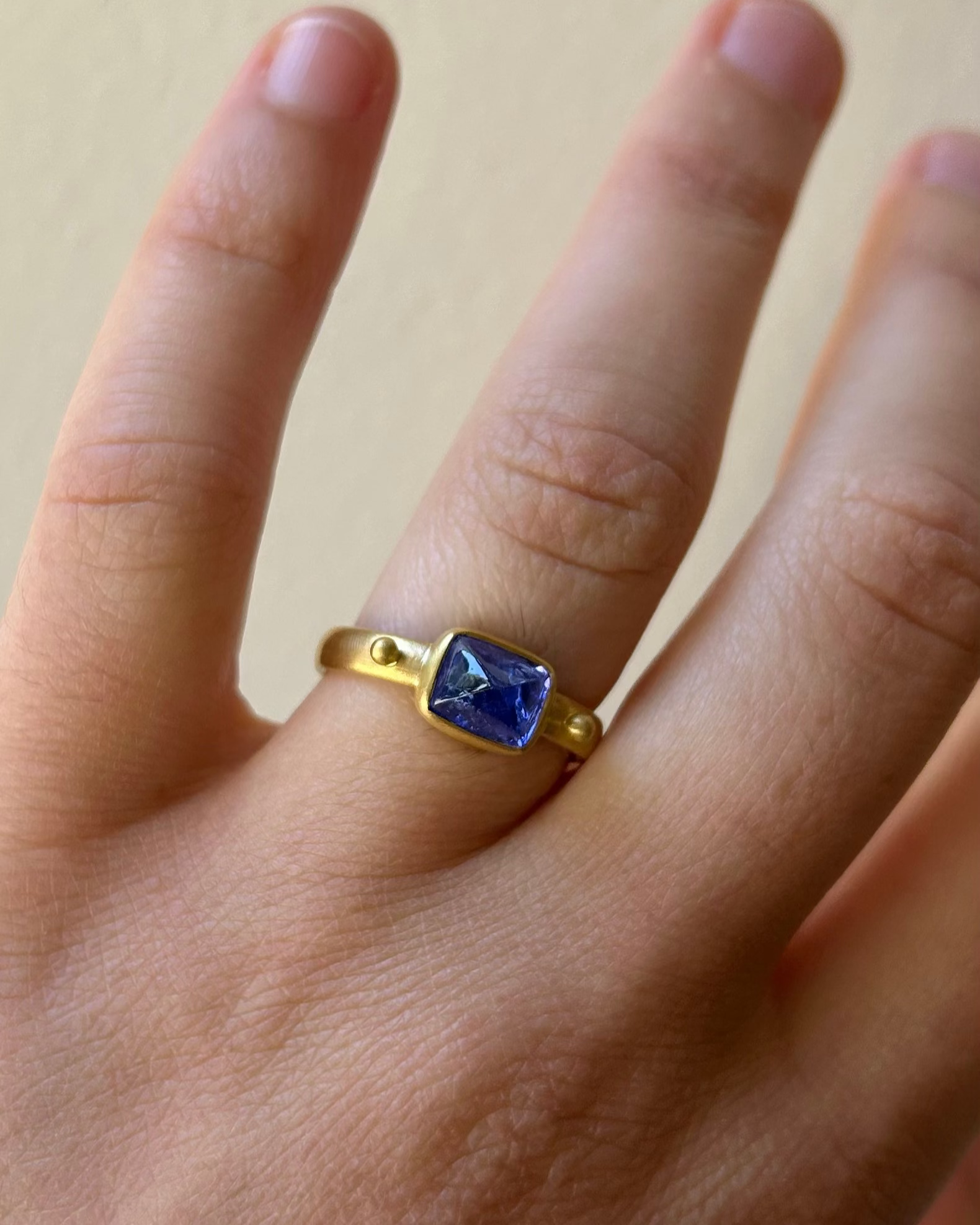 "Giza Too" Gold and Tanzanite Ring