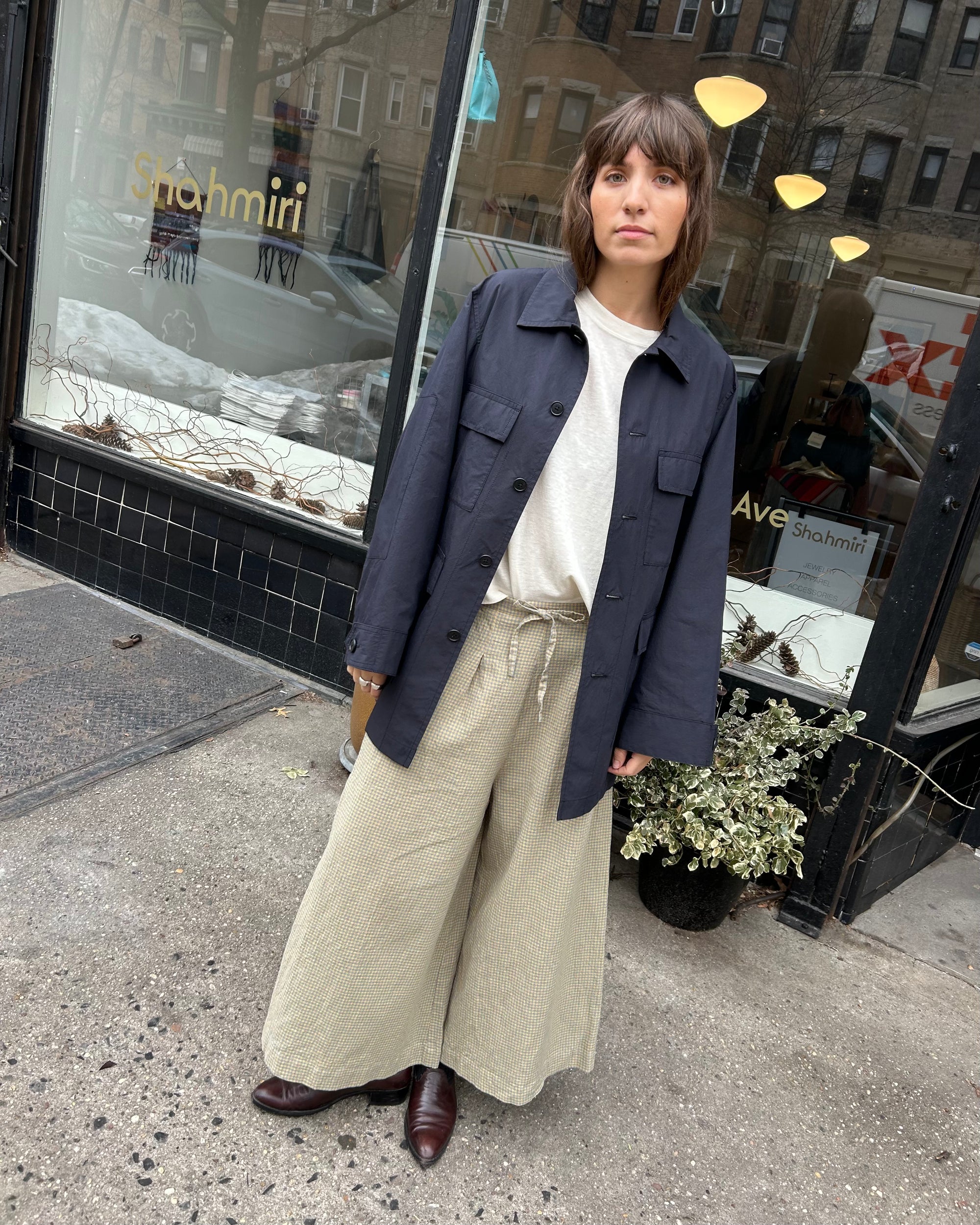 Tamiyo Pant in Yellow & Blue Gingham