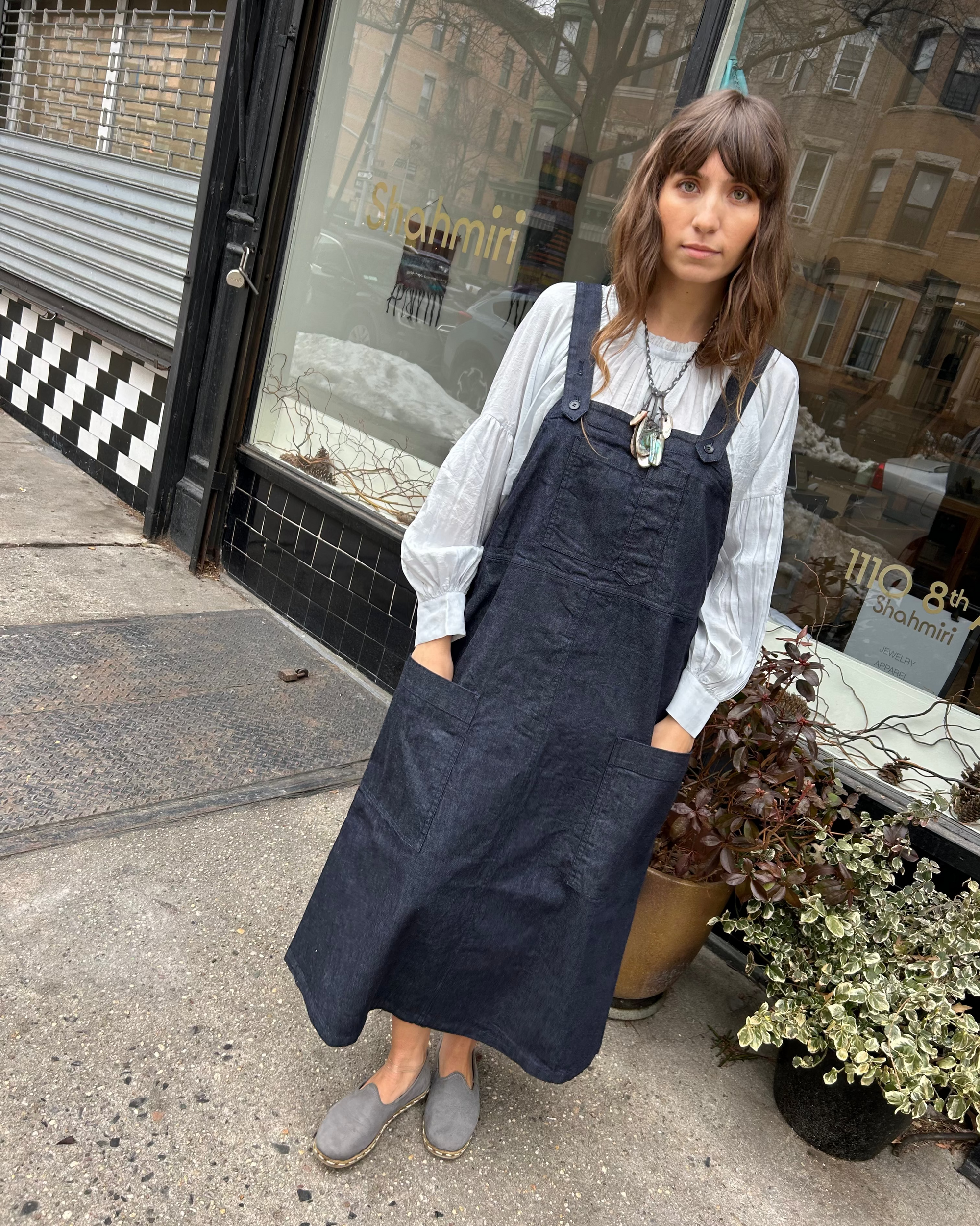 Lange Dress in Indigo